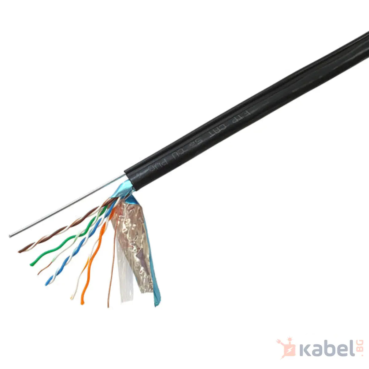 КАБЕЛ FTP CAT5E CU 4Х2Х0.5 24AWG LAN С НОСЕЩО ЖИЛО