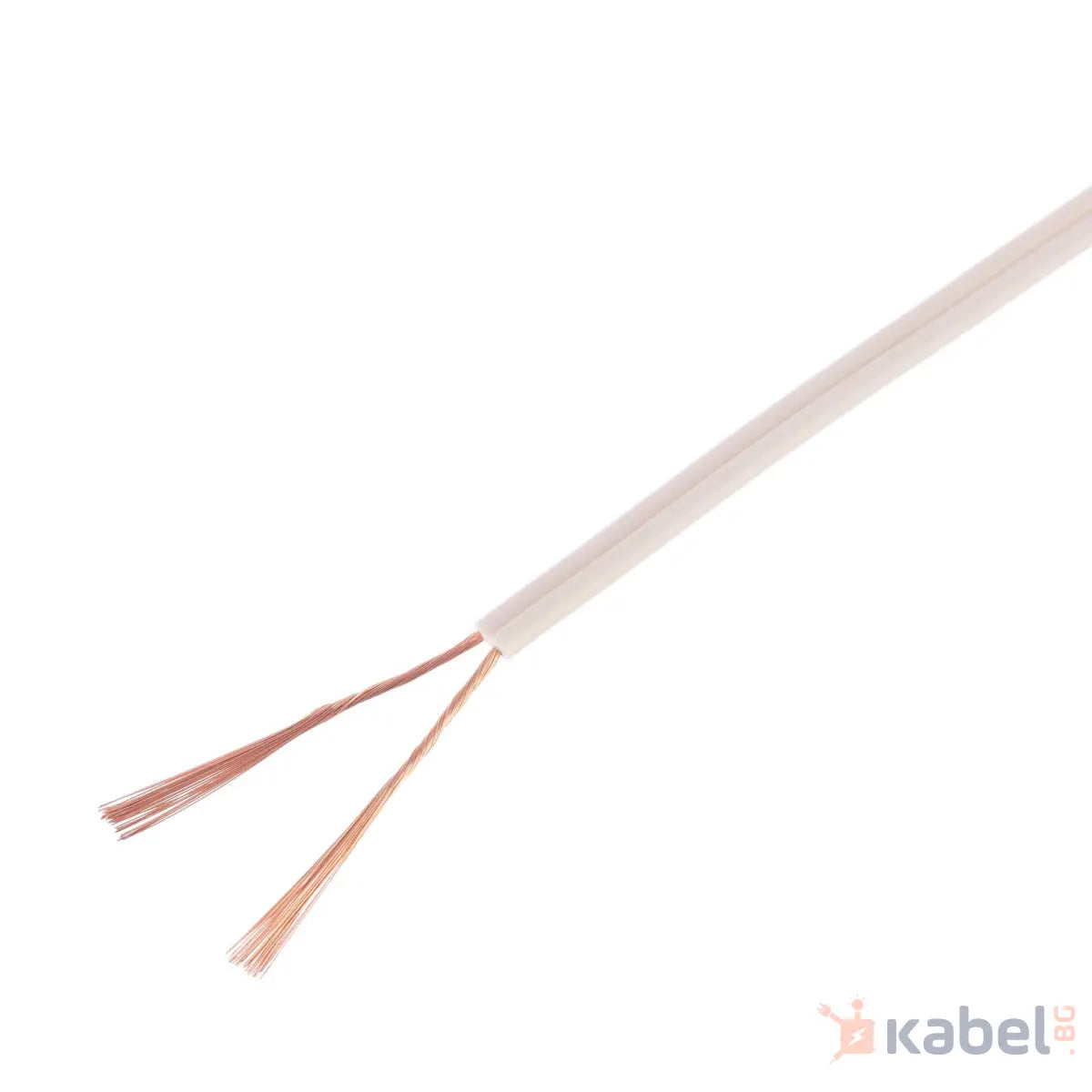 КАБЕЛ H03VH-H/ШВПЛ-А 2Х0.75 WHITE 300/300V