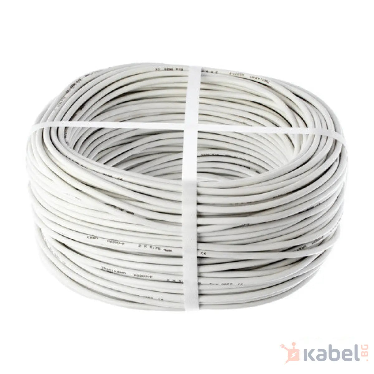 КАБЕЛ H03VV-F/ШВПЛ-Б 2Х0.75 БЯЛ 300/300V