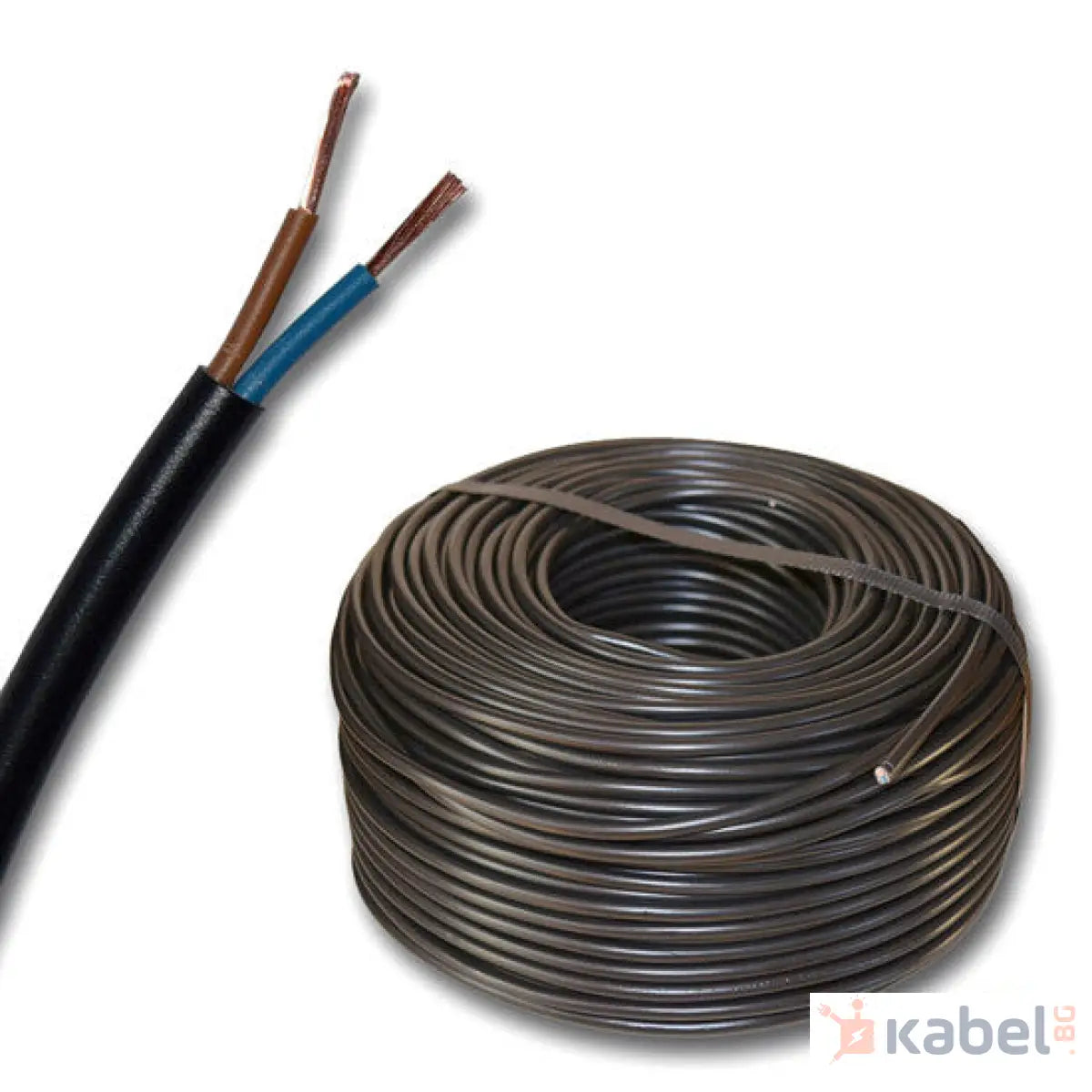 КАБЕЛ H03VV-F/ШВПЛ-Б 2Х0.75 ЧЕРЕН 300/300V