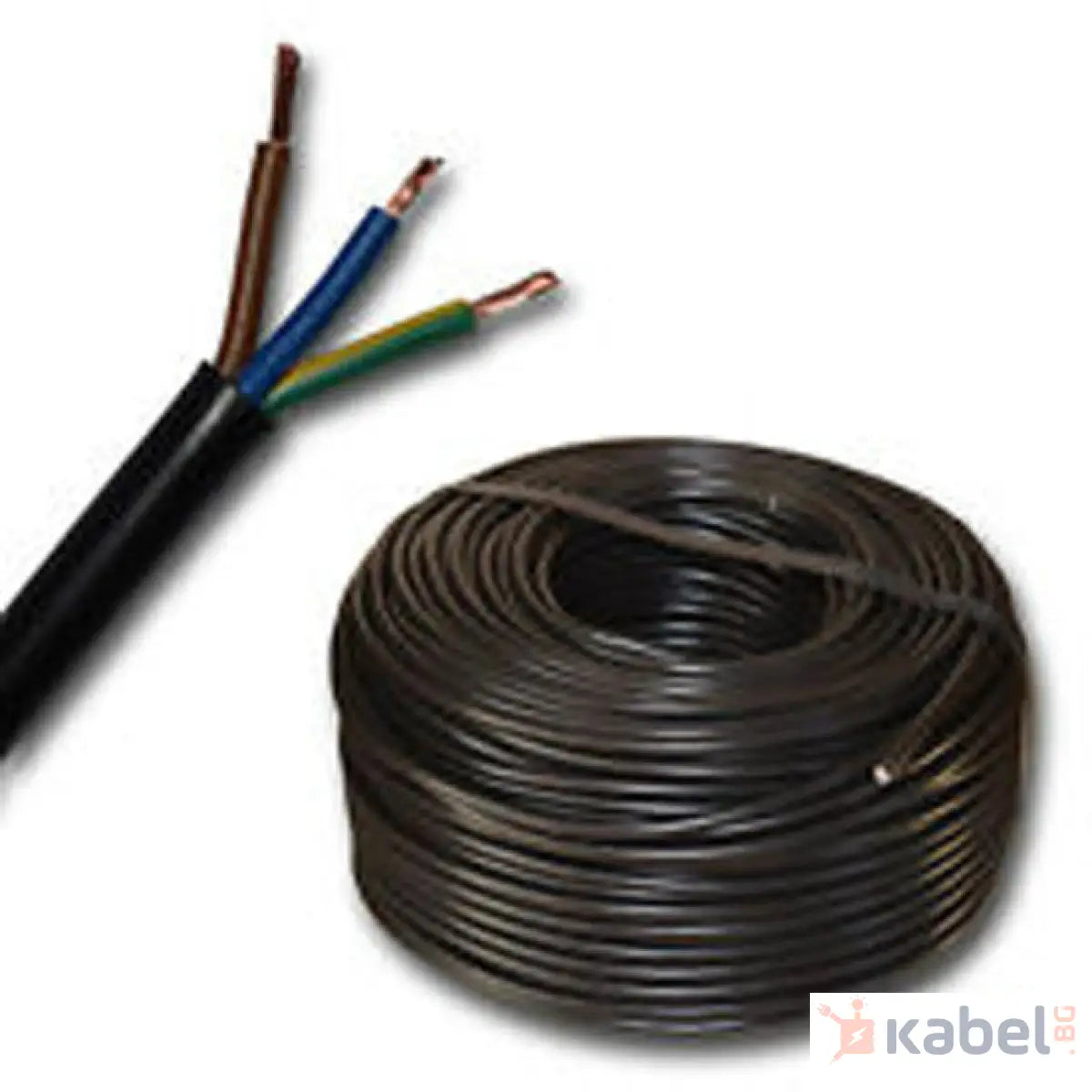 КАБЕЛ H03VV-F/ШВПЛ-Б 3Х0.50 ЧЕРЕН 300/300V