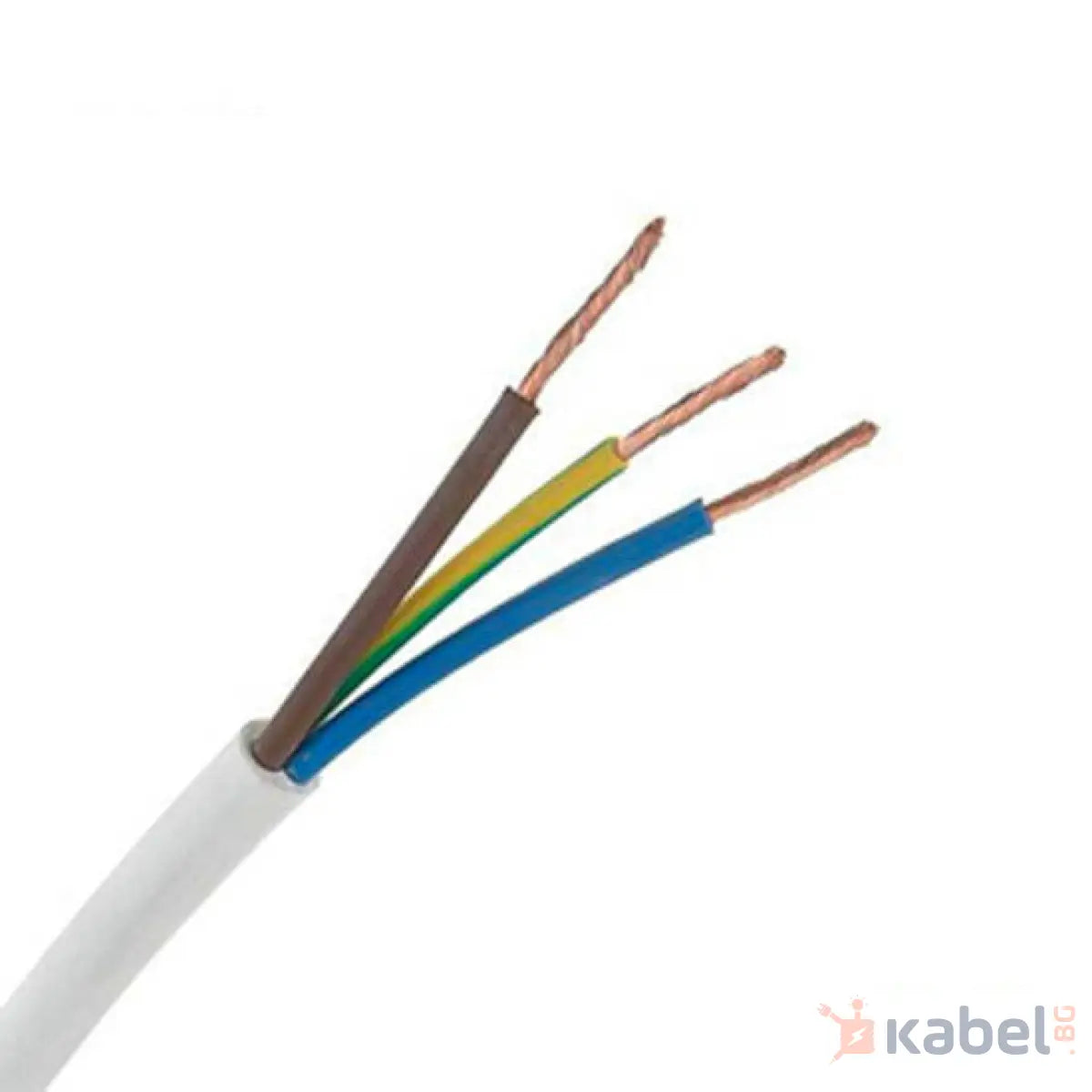 КАБЕЛ H03VV-F/ШВПЛ-Б 3Х0.75 БЯЛ 300/300V