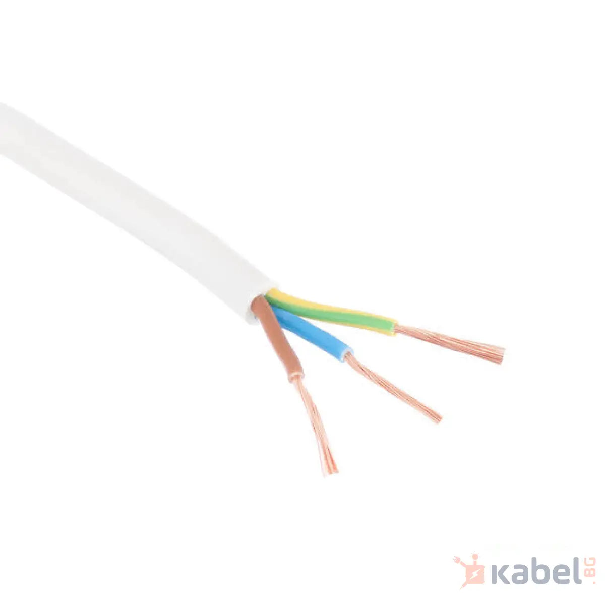 КАБЕЛ H05VV-F/ШВПС 3Х1.5 БЯЛ 300/500V