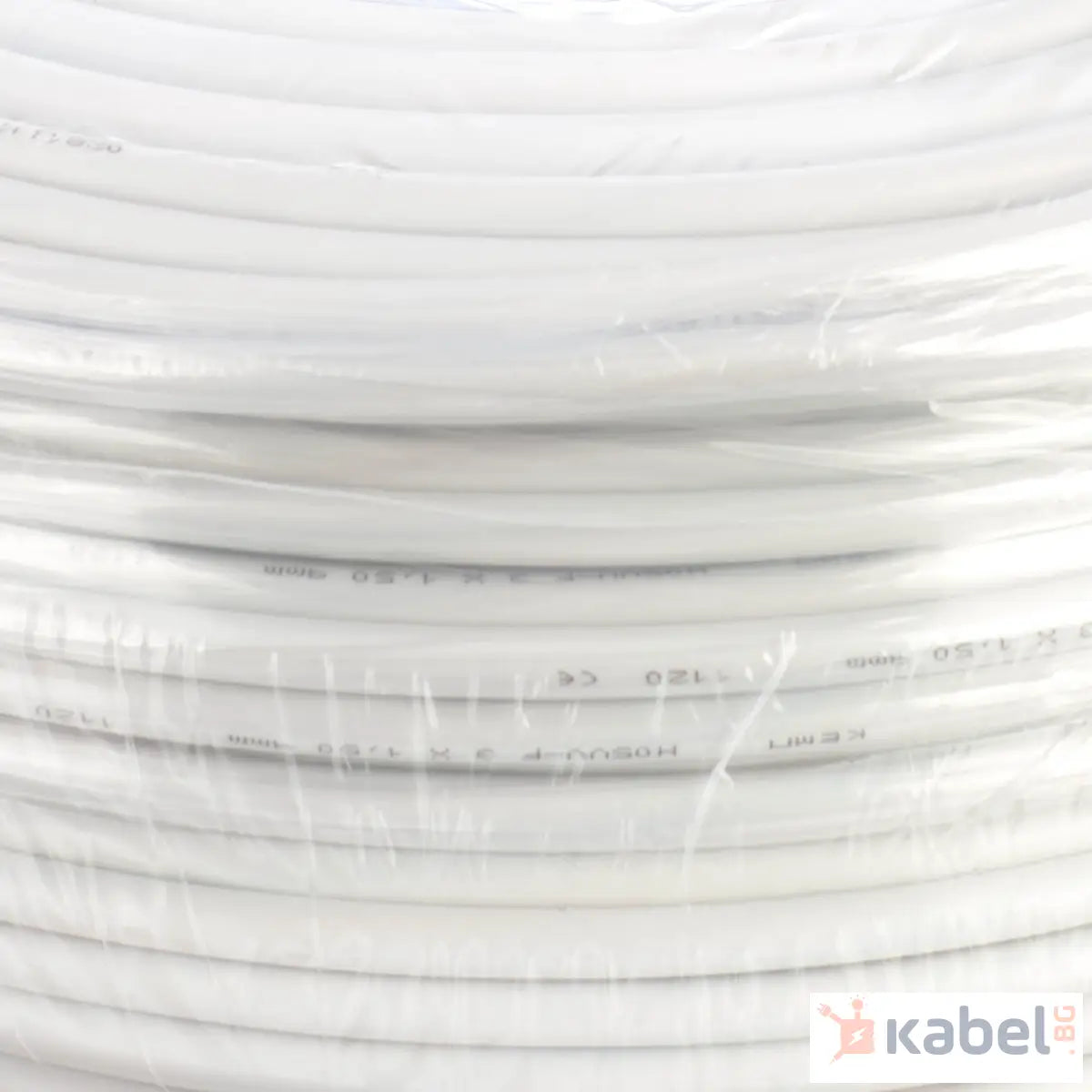 КАБЕЛ H05VV-F/ШВПС 3Х1.5 БЯЛ 300/500V