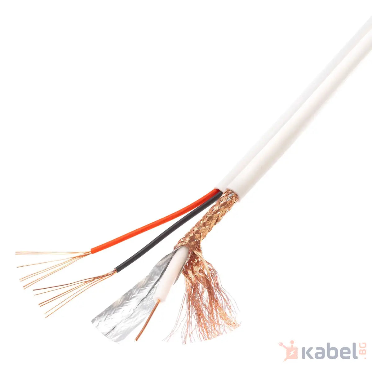 КАБЕЛ RG59 CU+2Х0.75 (ВЪНШНО) КОАКСИАЛЕН 300М