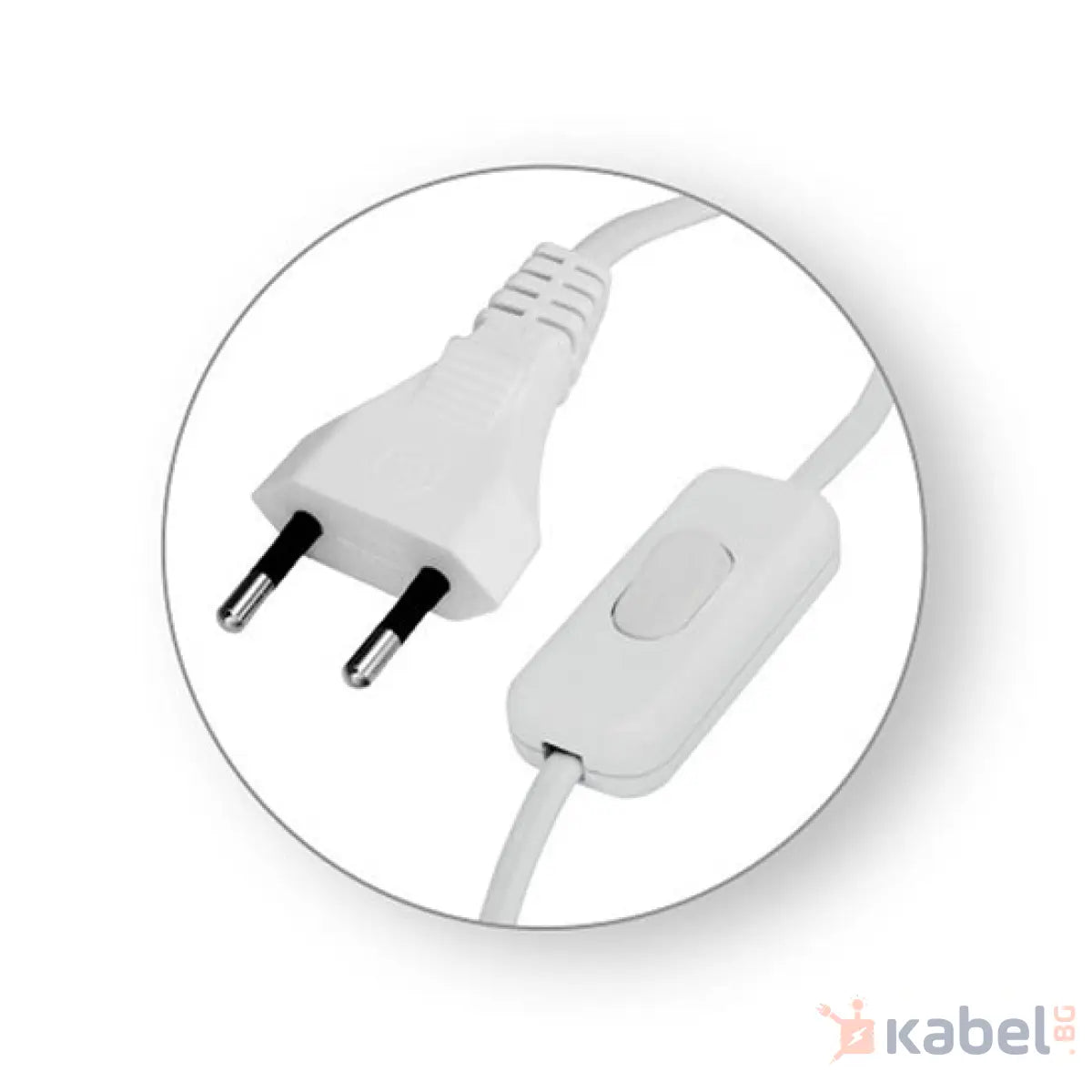 Кабел с ключ Комел Бял