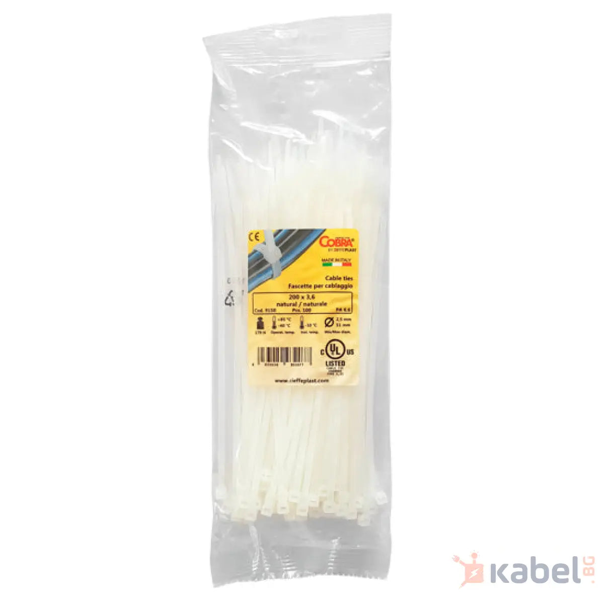 КАБЕЛНА ПРЕВРЪЗКА 200х3.6 БЯЛА 9150