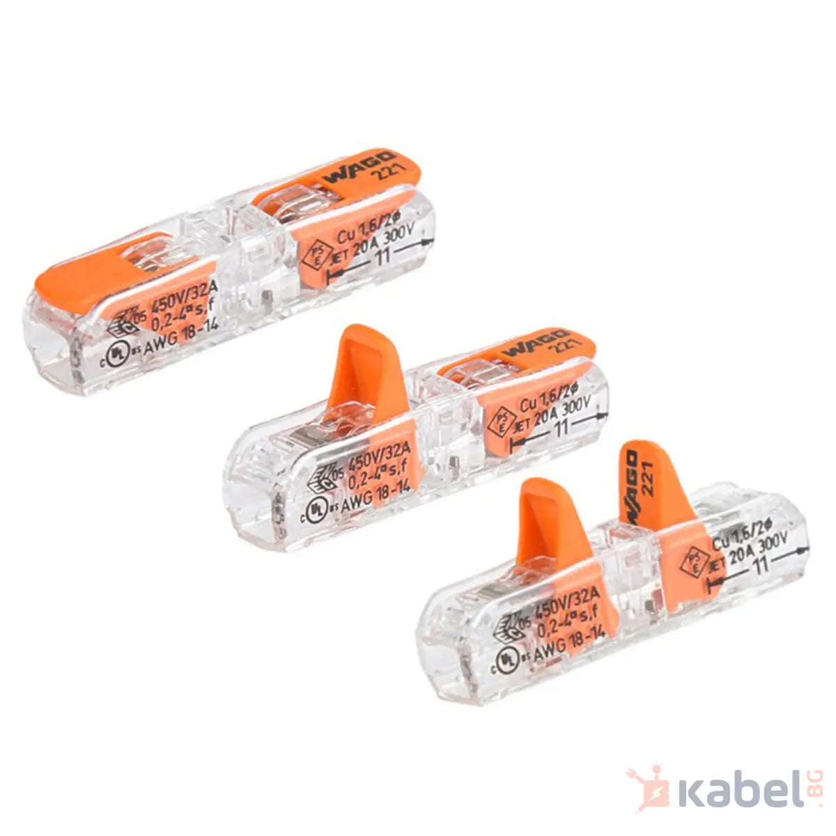 КЛЕМА 2х4mm2 221-2411