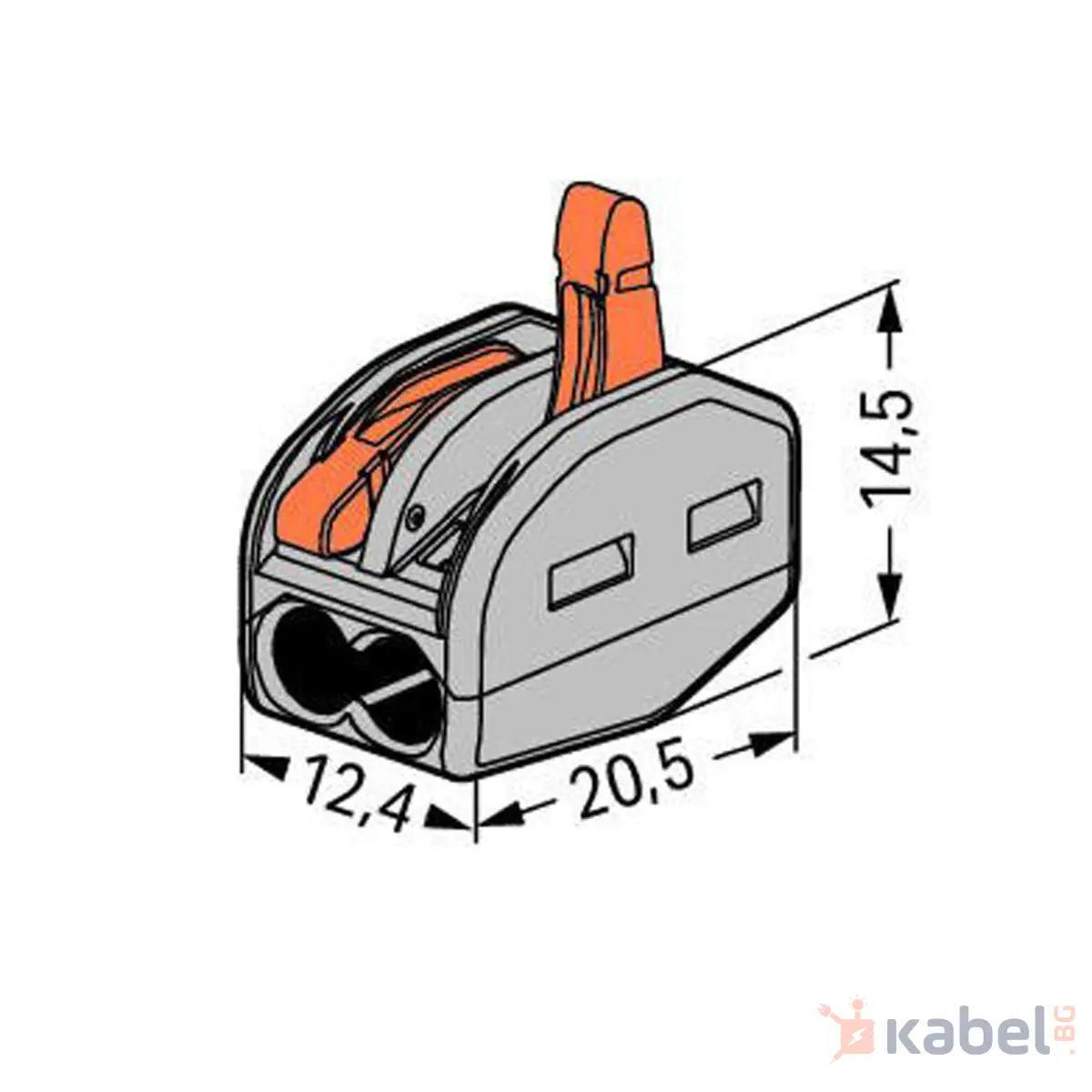 КЛЕМА 2х4mm2 МНОГОЖ.222-412