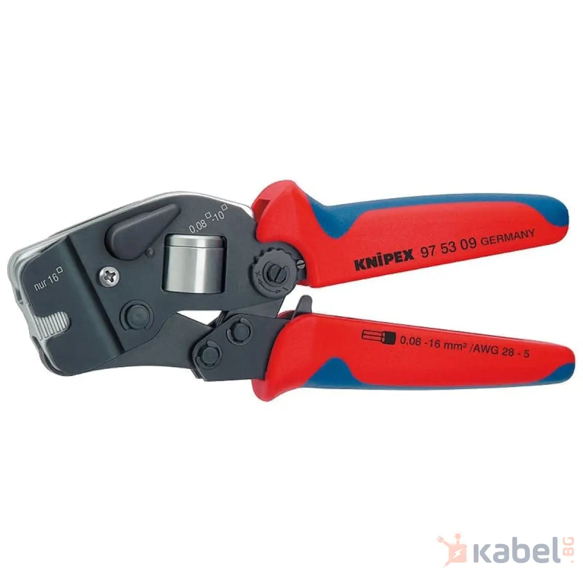 КЛЕЩИ ЗА КРИМПВАНЕ НА КАБЕЛНИ НАКРАЙНИЦИ 0,08-16mm2 L-190mm /975309/