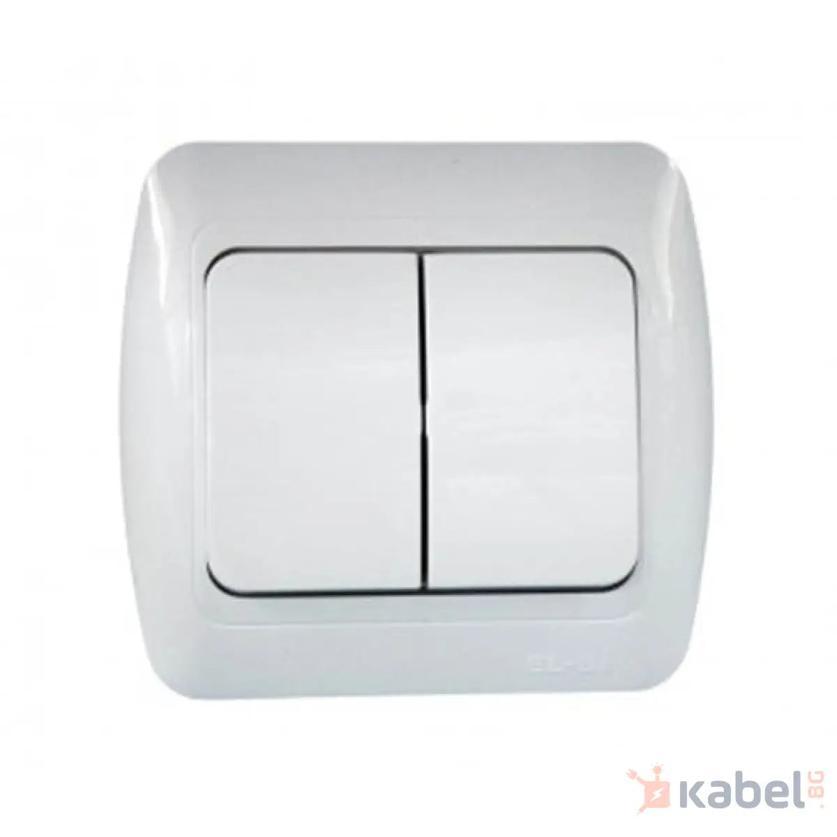 Двоен ел. ключ Бял схема СХ 5 сериен
