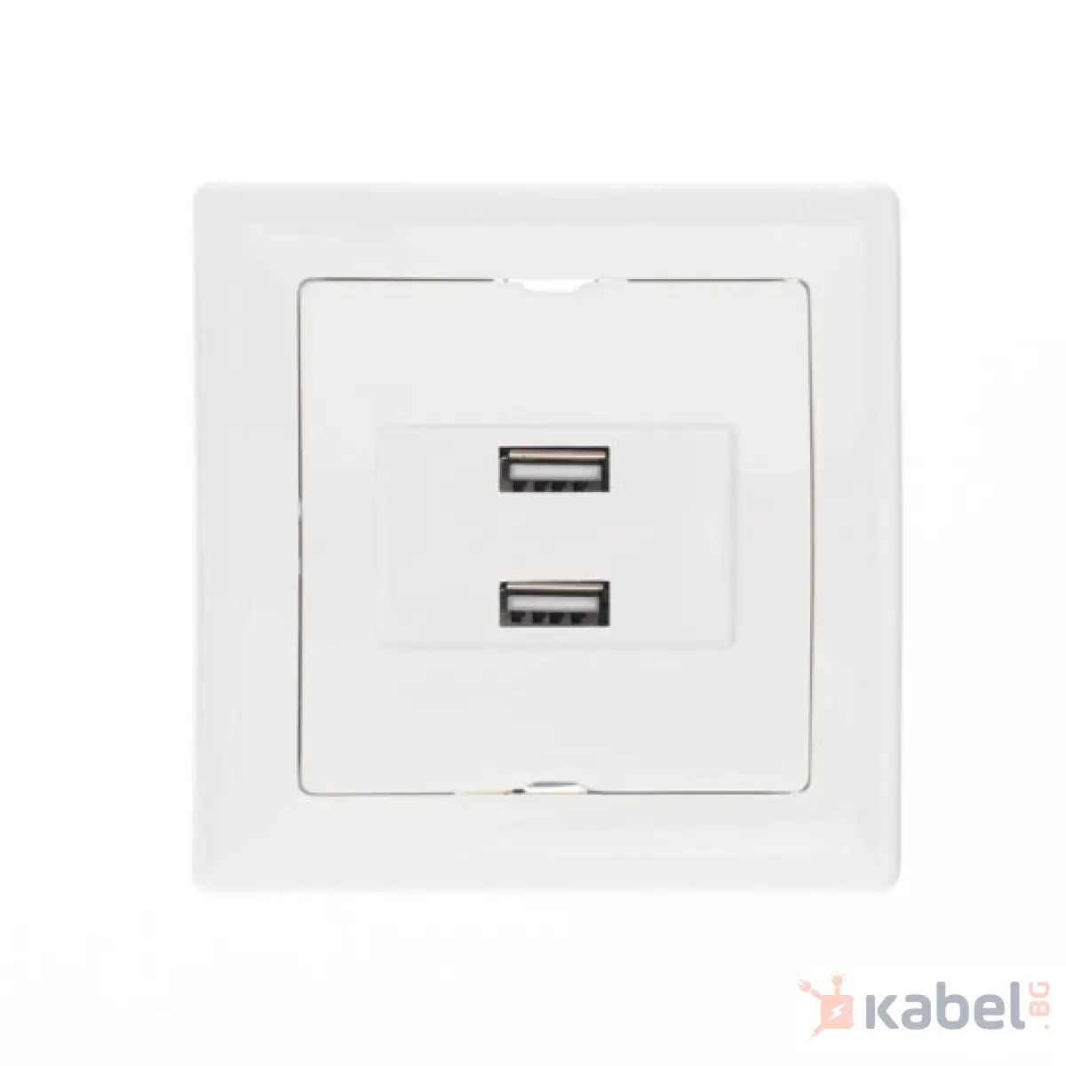 2х USB Контакт за Бял USB Скрит - вграден монтаж IP20, ДАРИА, MUTLUSAN