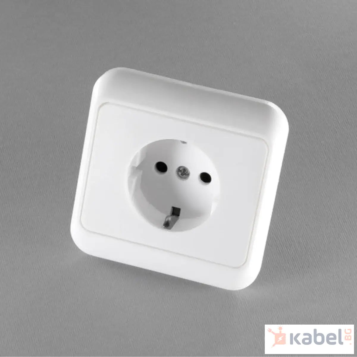 Единичен контакт Бял Скрит - вграден монтаж IP20