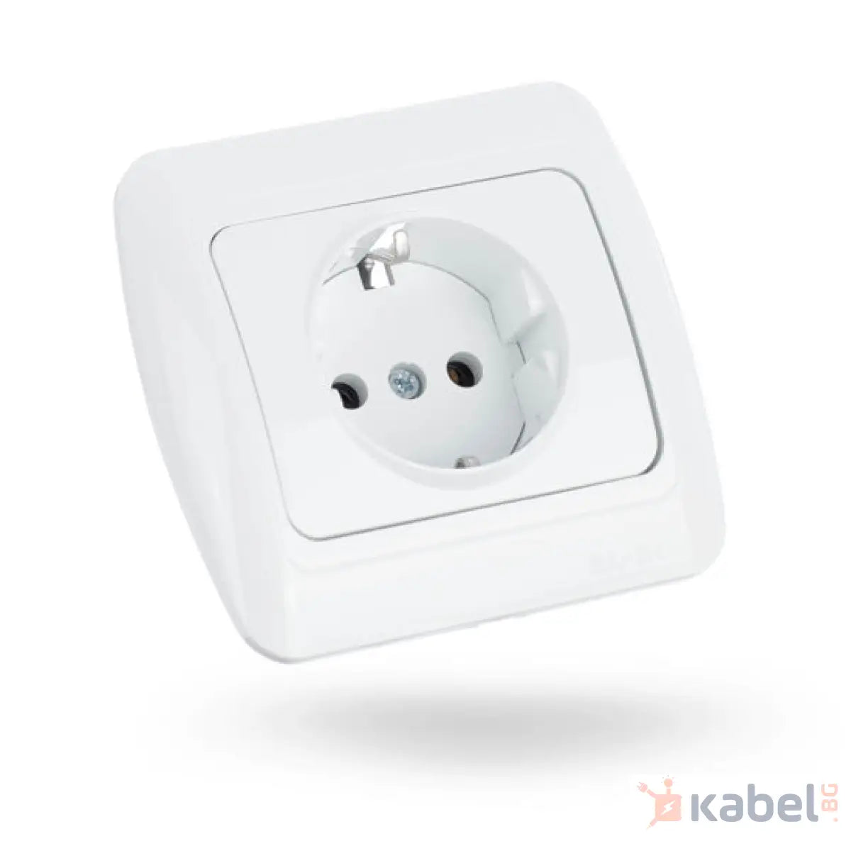 Единичен контакт Бял