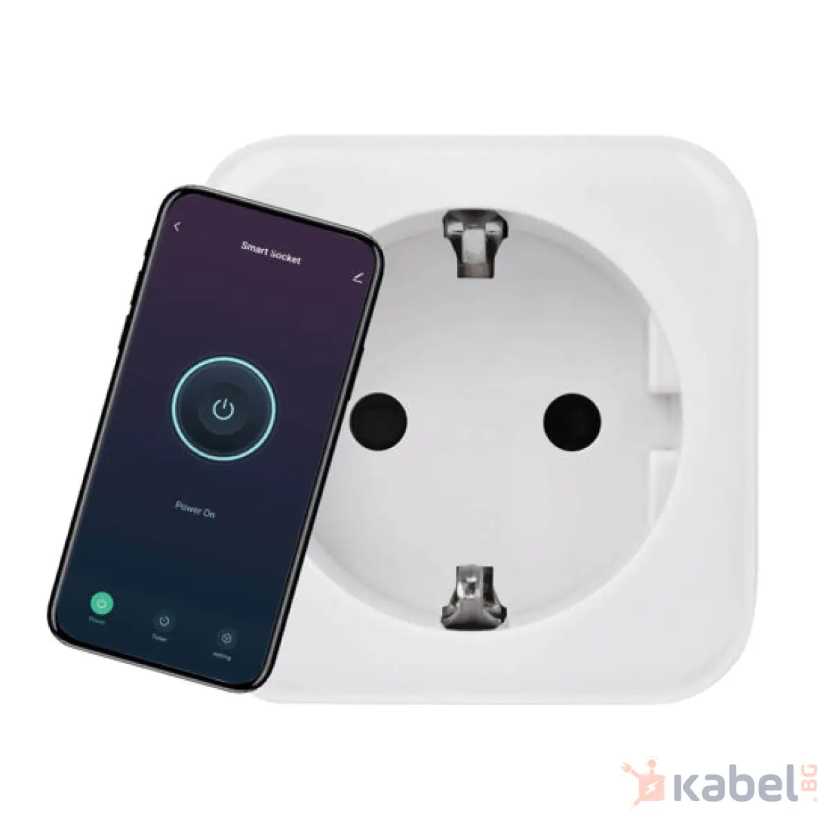 WiFi Смарт контакт Бял 16А Шуко Smart / умен, WiFi IP20 Smart