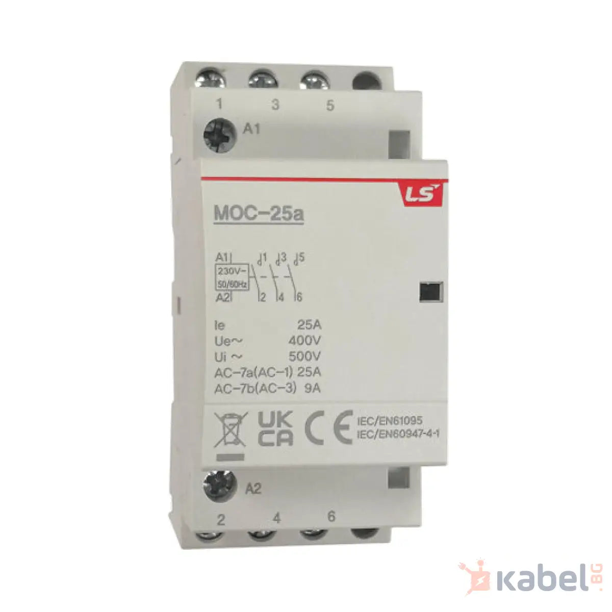 КОНТАКТОР 25A MOC-25a 3P 3NO 230V AC