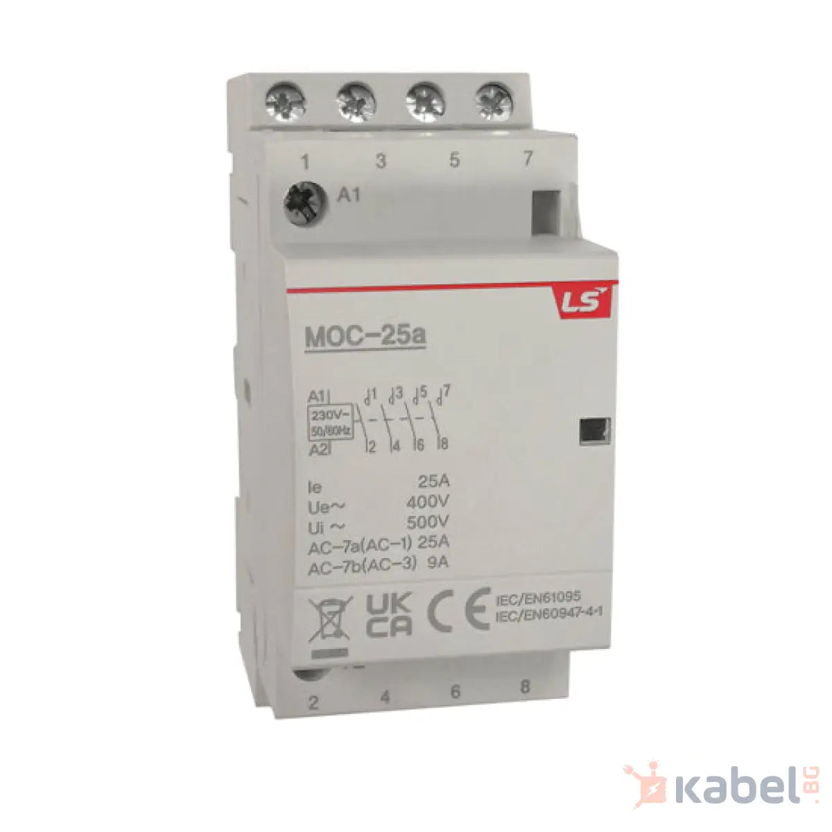 КОНТАКТОР 25A MOC-25a 4P 4NO 230V AC
