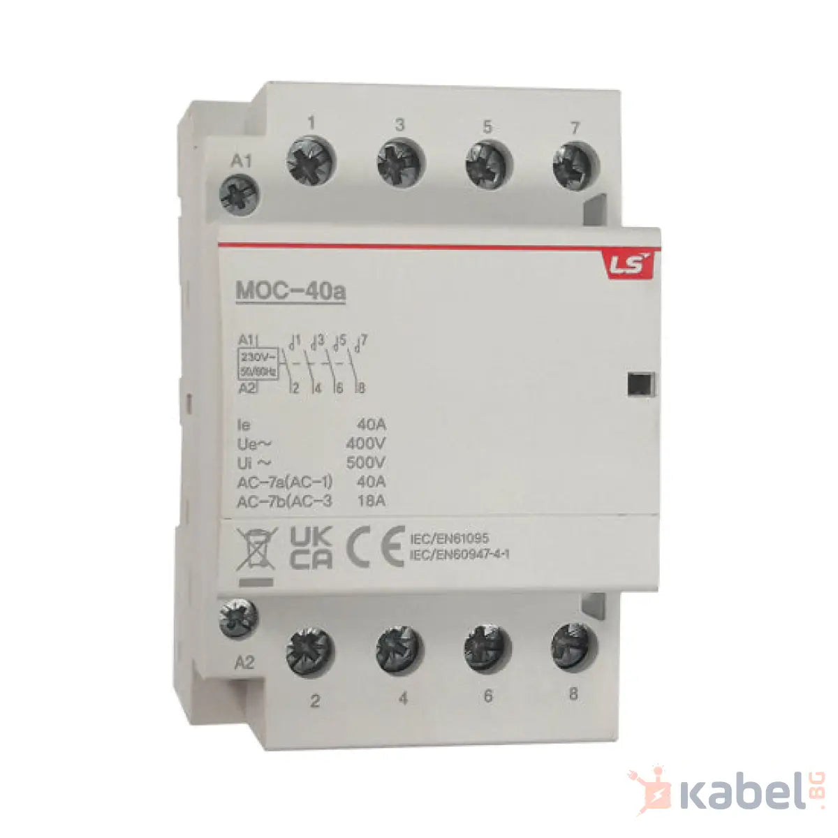 КОНТАКТОР 40A MOC-40a 4P 4NO 230V AC