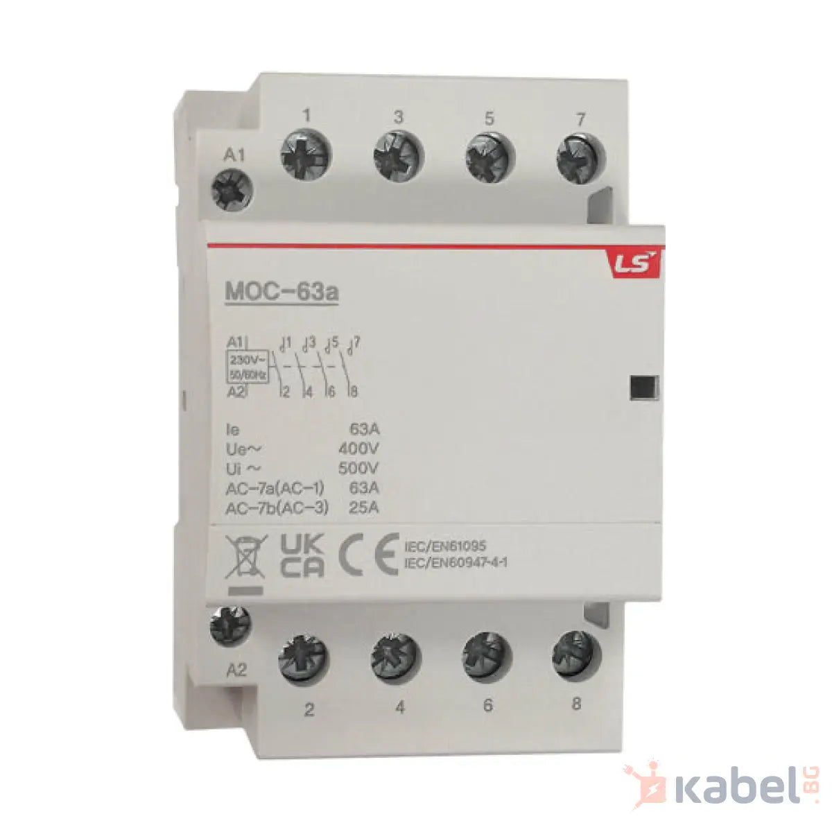 КОНТАКТОР 63A MOC-63a 4P 4NO 230V AC