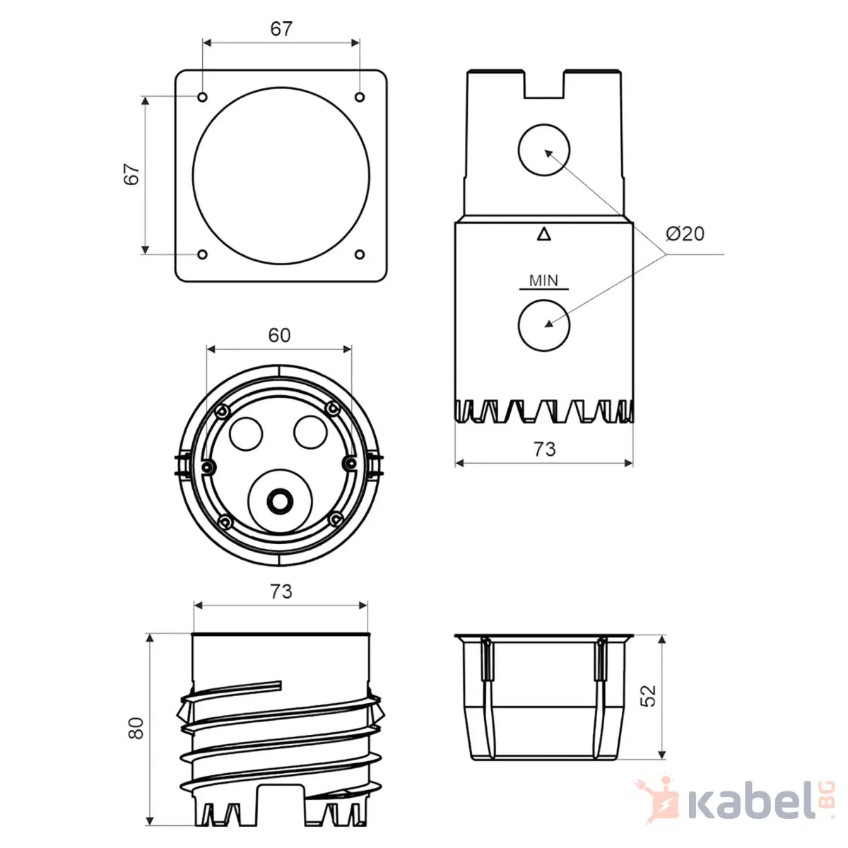 КУТИЯ ЗА ТОПЛОИЗОЛАЦИЯ KEFZ80/VDZKB КОМПЛЕКТ