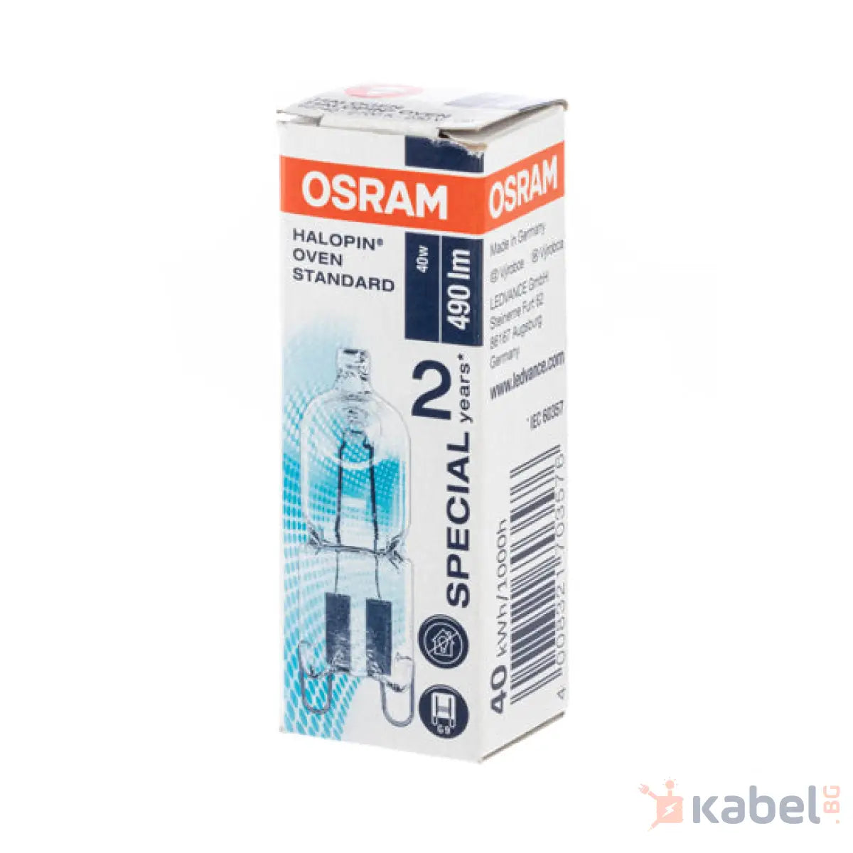 ЛАМПА ХАЛ.66740 OVEN 40W G9 2700K,400lm,230V
