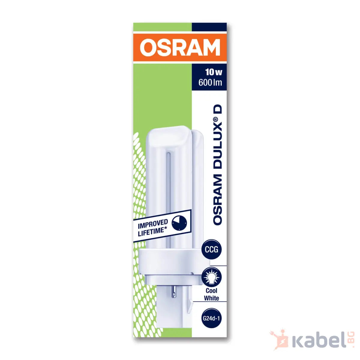 ЛАМПА КОМПАКТНА ЛУМИНИСЦЕНТНА DUL.D 10W/840 4000K,600lm 010595