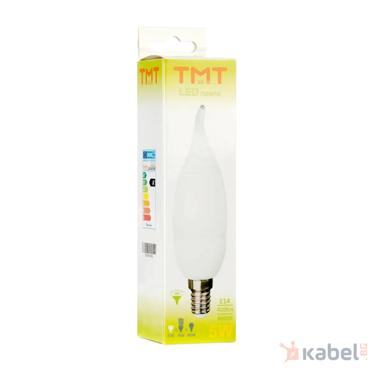 ЛАМПА LED 5W Е14 4000K 400-420Lm ПЛАМЪК