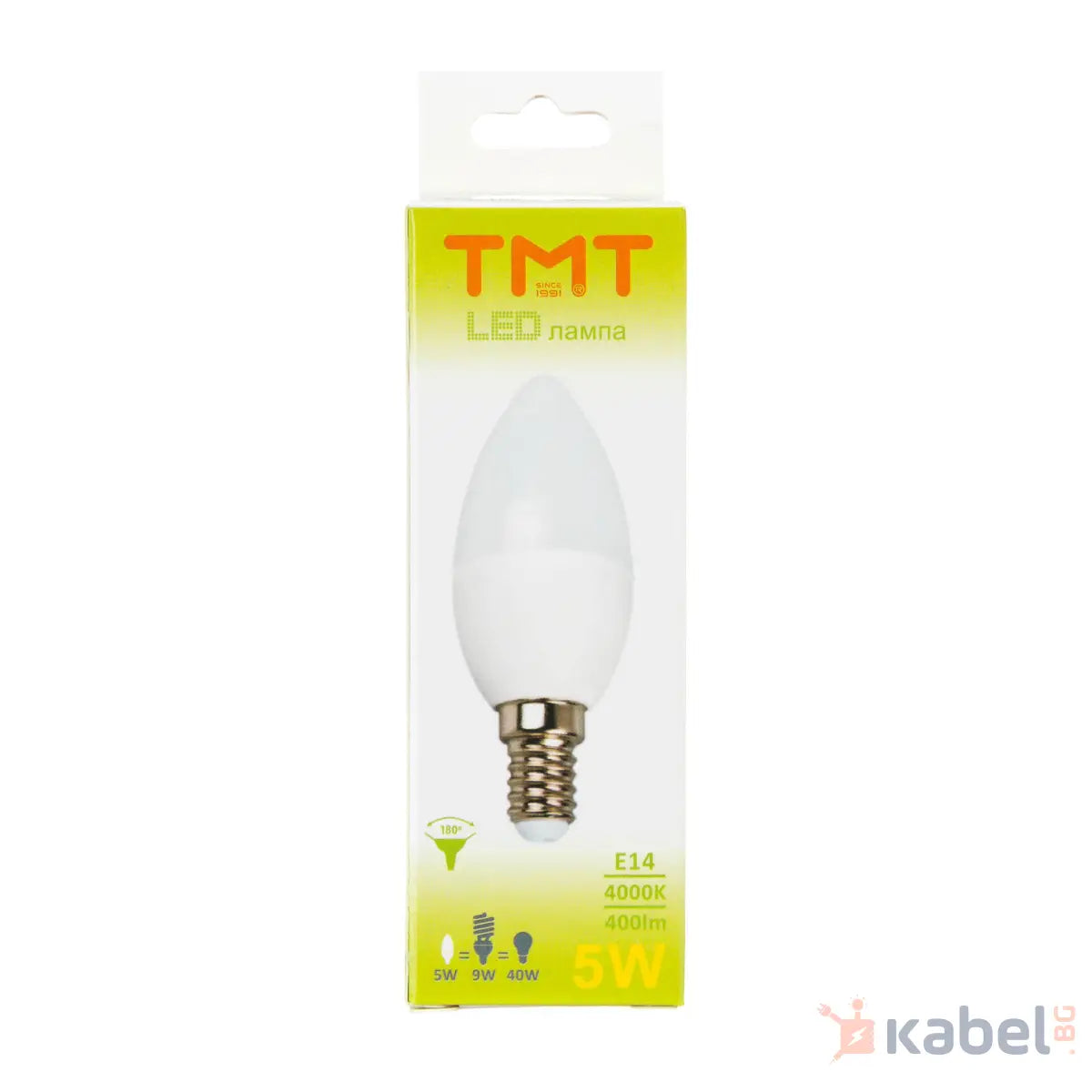 ЛАМПА LED 5W Е14 4000K 400Lm LB-C37-5W