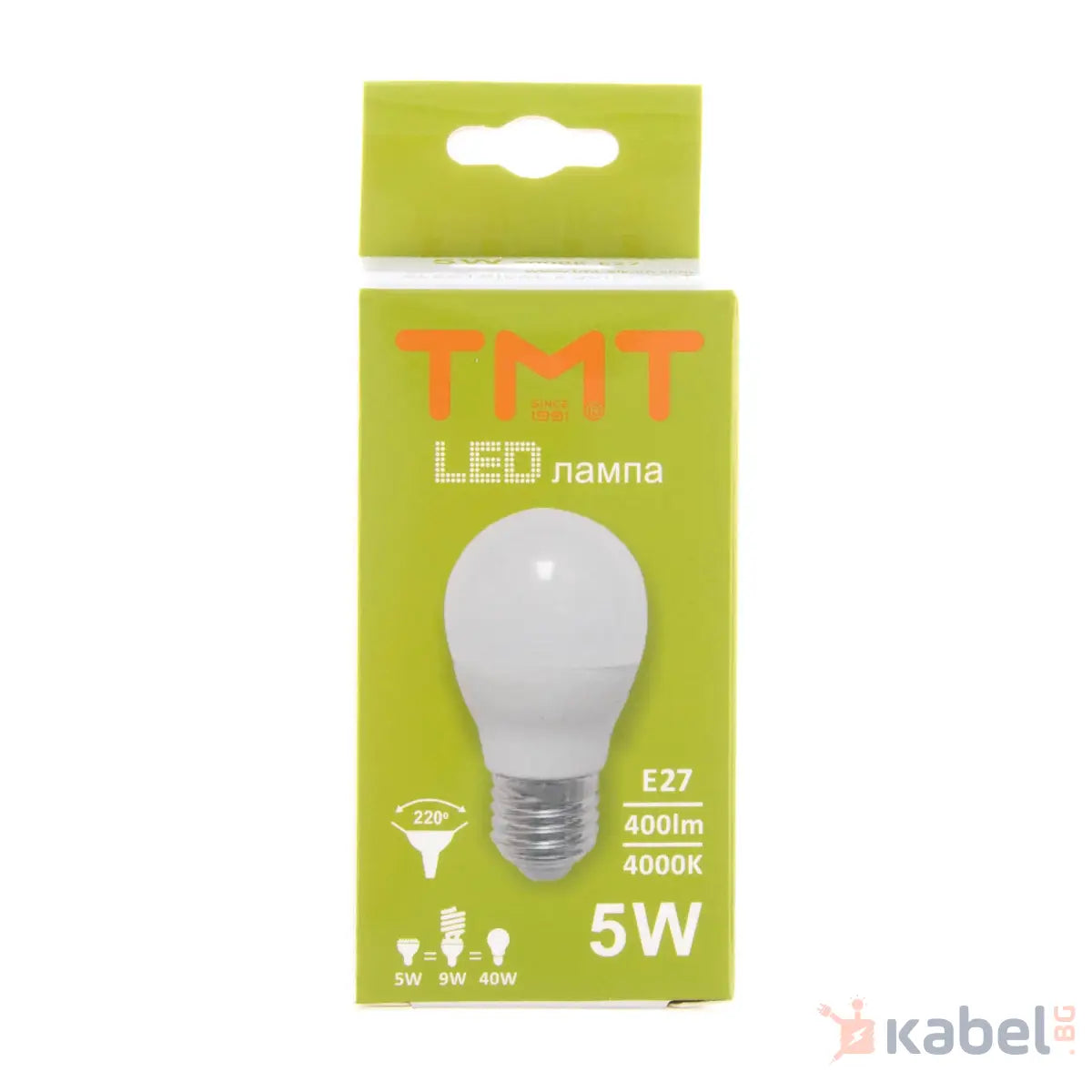 ЛАМПА LED 5W Е27 4000K 420Lm МАЛЪК БАЛОН