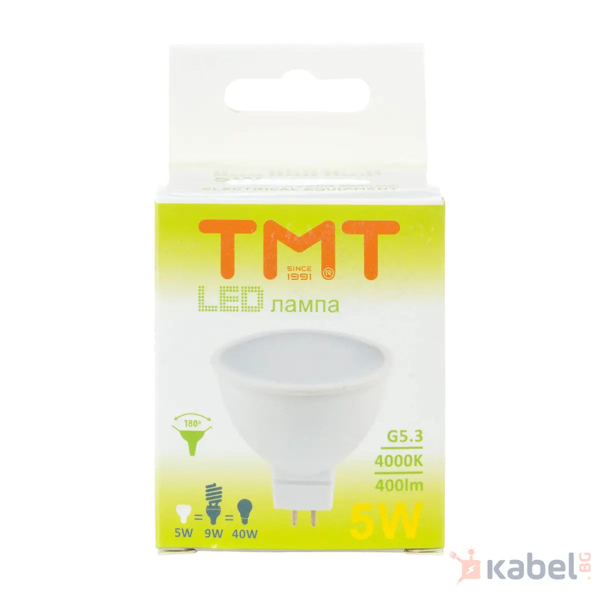 ЛАМПА LED 5W G5.3 4000K 400Lm 230V