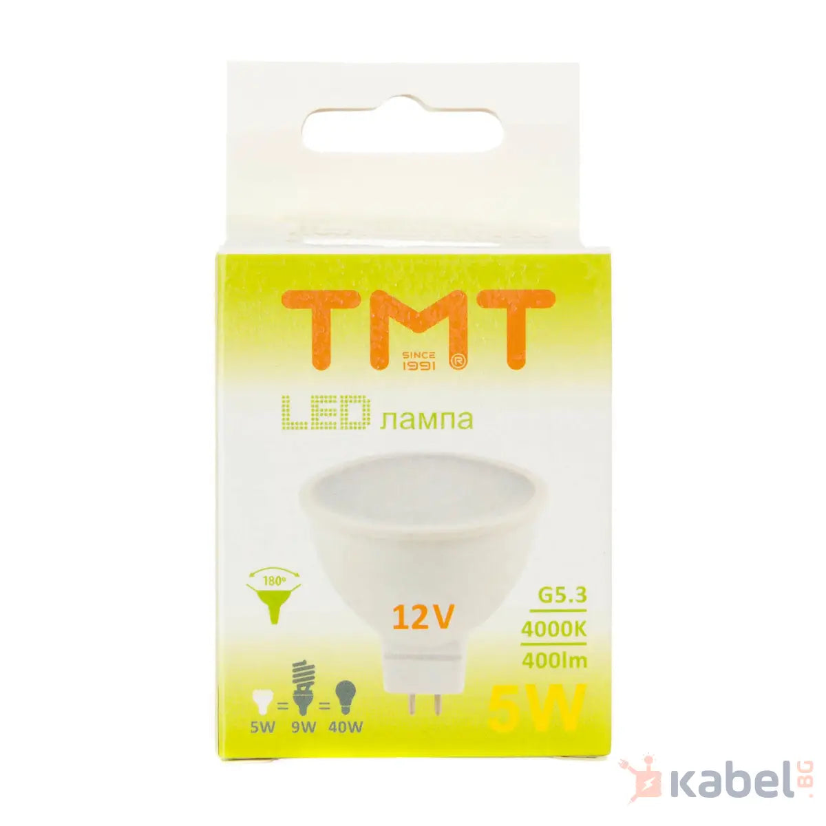 ЛАМПА LED 5W G5.3 4000K 420Lm 12V