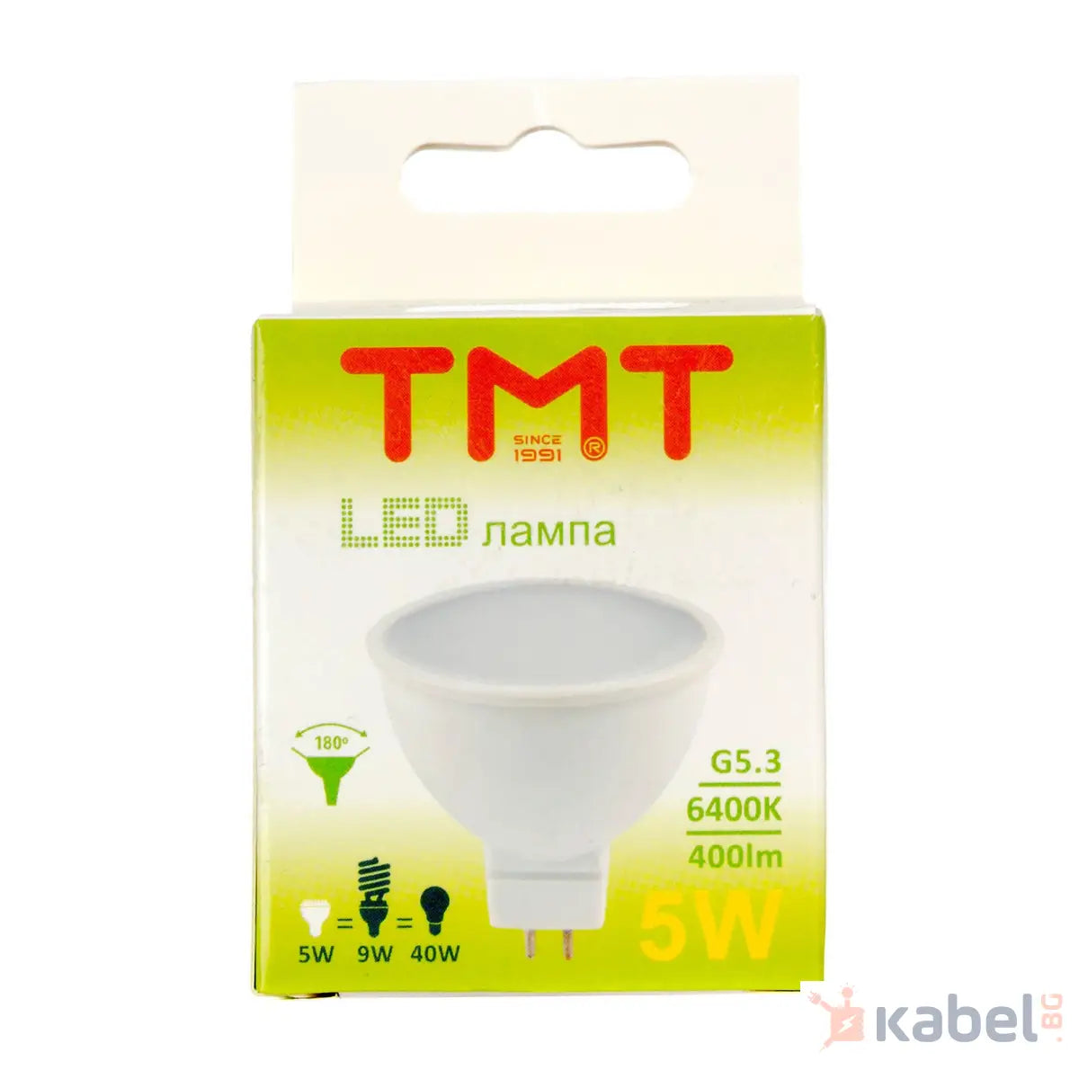 ЛАМПА LED 5W G5.3 6400K 400Lm 230V