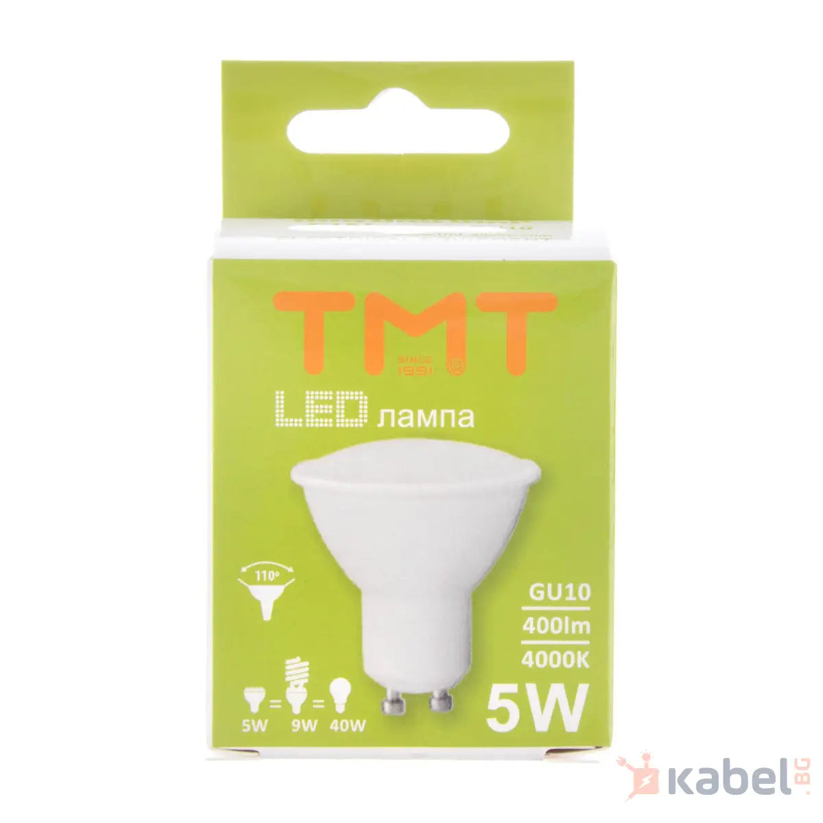 ЛАМПА LED 5W GU10 4000K 400Lm 230V