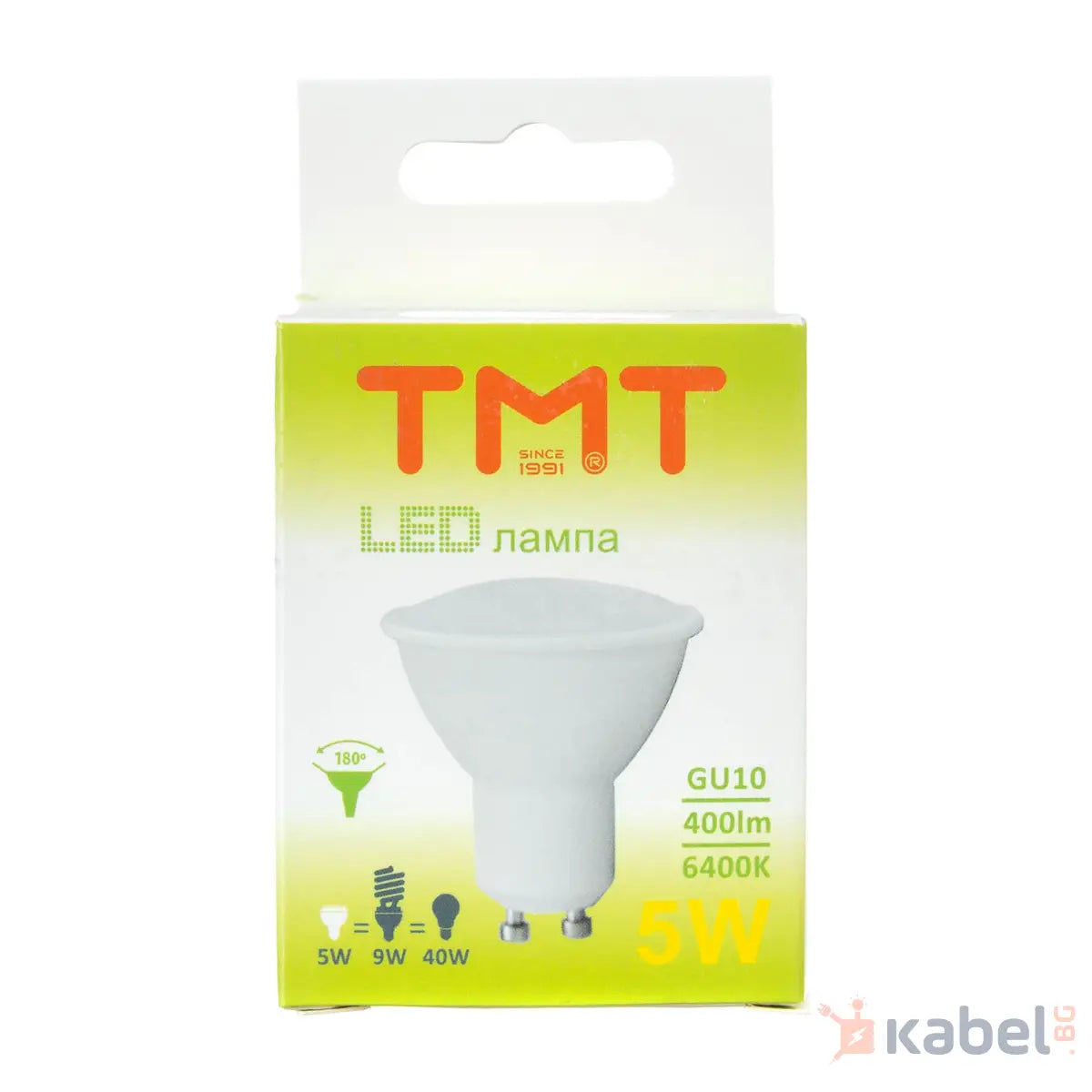 ЛАМПА LED 5W GU10 6400K 400Lm 230V