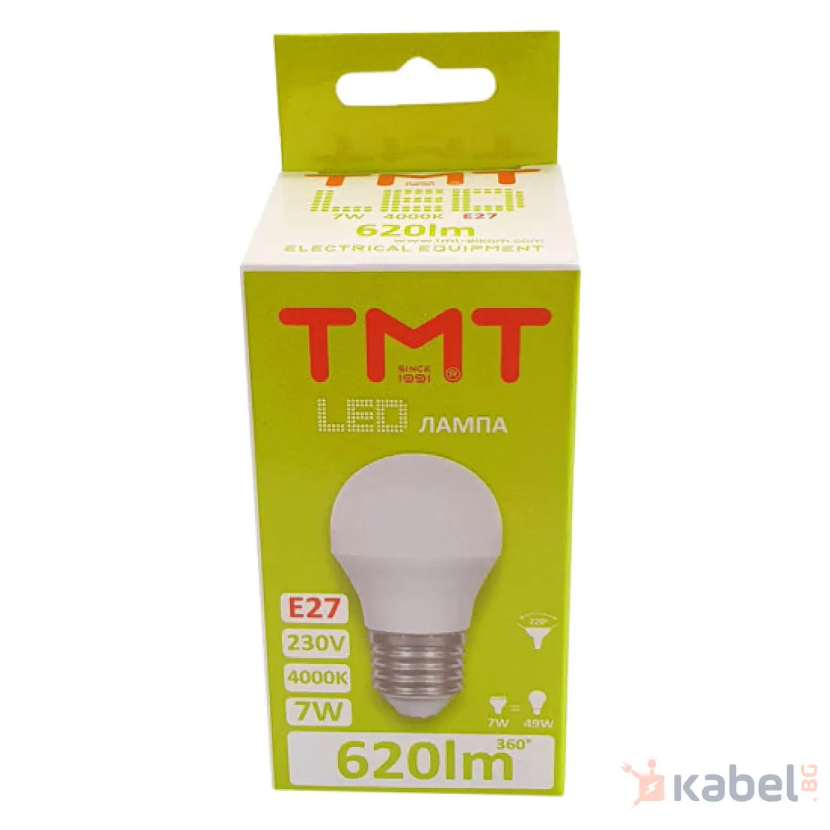 ЛАМПА LED 7W Е27 4000K 620Lm МАЛЪК БАЛОН