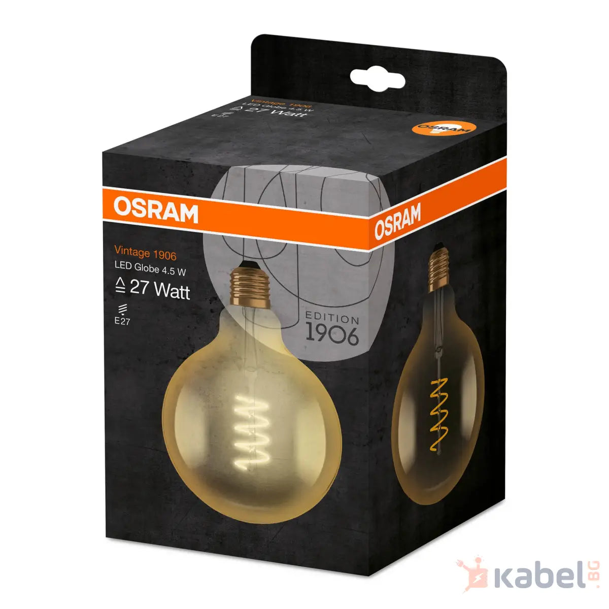 ЛАМПА LED VINTAGE G125 4.5-5W Е27 2000K,250lm,230V