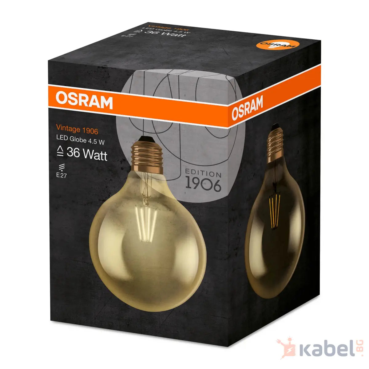 ЛАМПА LED VINTAGE G125 4.5W Е27 2500K,420lm,230V