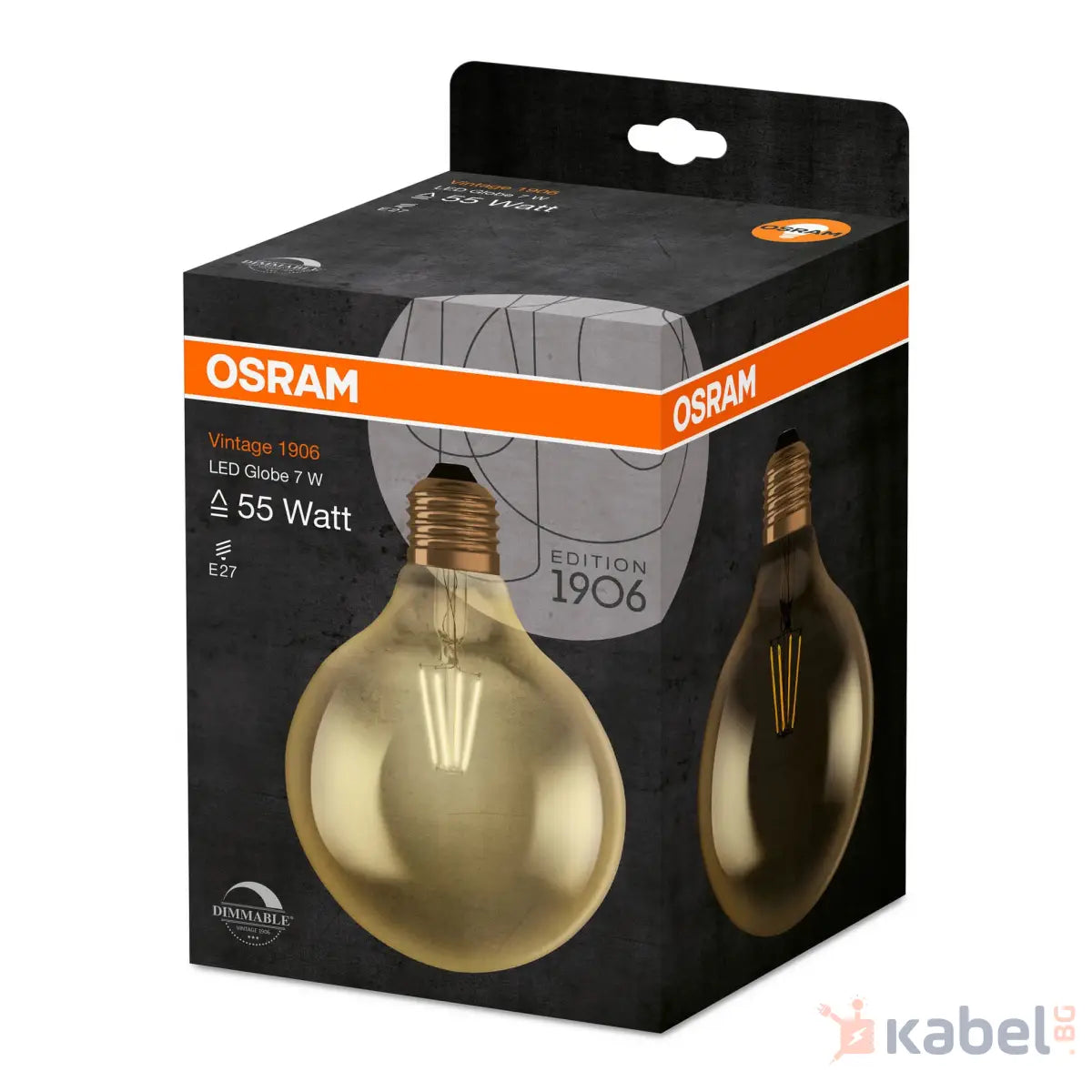 ЛАМПА LED VINTAGE G125 7.5W Е27 2500K,725lm,230V