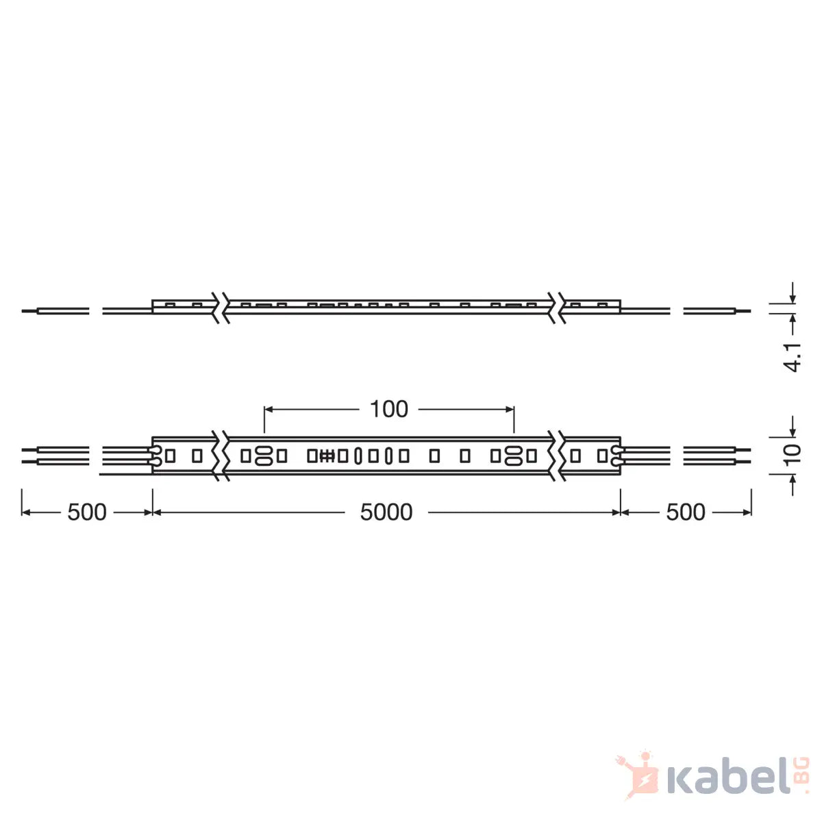 ЛЕНТА LED IP66 LS V-1000/840/5,40W,120°,705562,