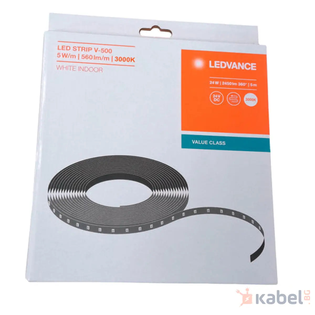 ЛЕНТА LED V-500/830/5 ,24W,3000K,24V,707818