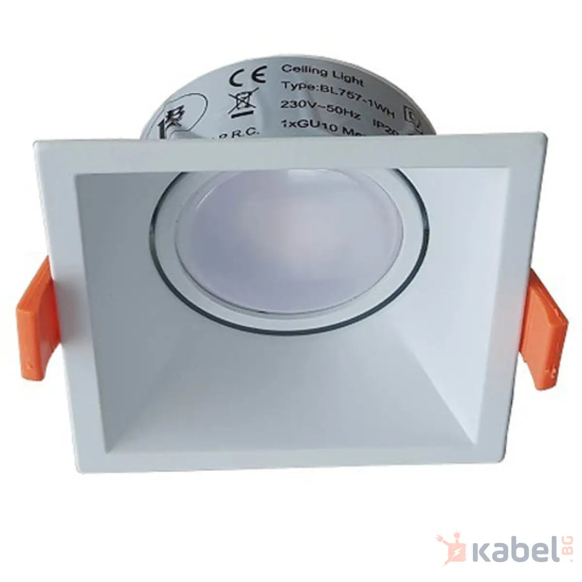 ЛУНА КВАДРАТ БЯЛА 1хGU10,BL757-1WH