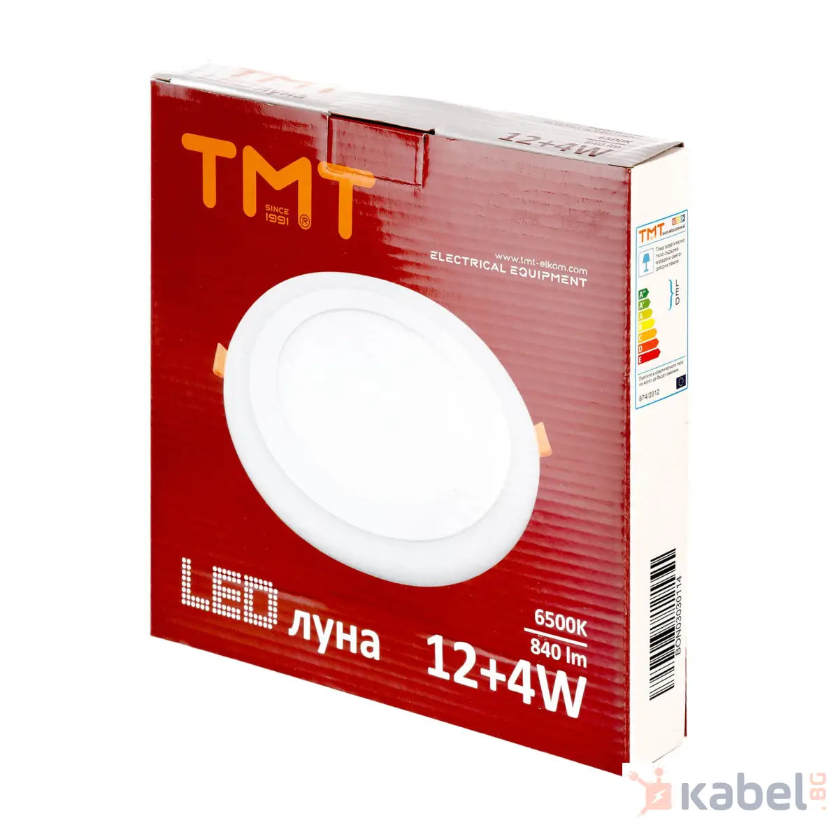 ЛУНА LED 12+4W БЯЛО+СИНЬО 840Lm 230V КРЪГ