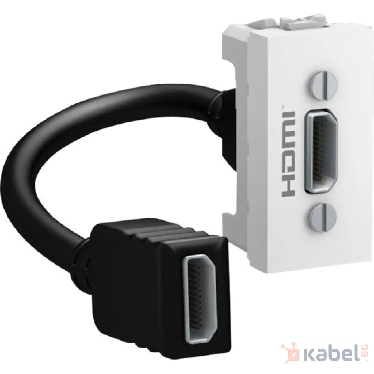 HDMI Конектор Уникa Шнайдер Бял Скрит - вграден монтаж IP21 Unica MGU3.430.18