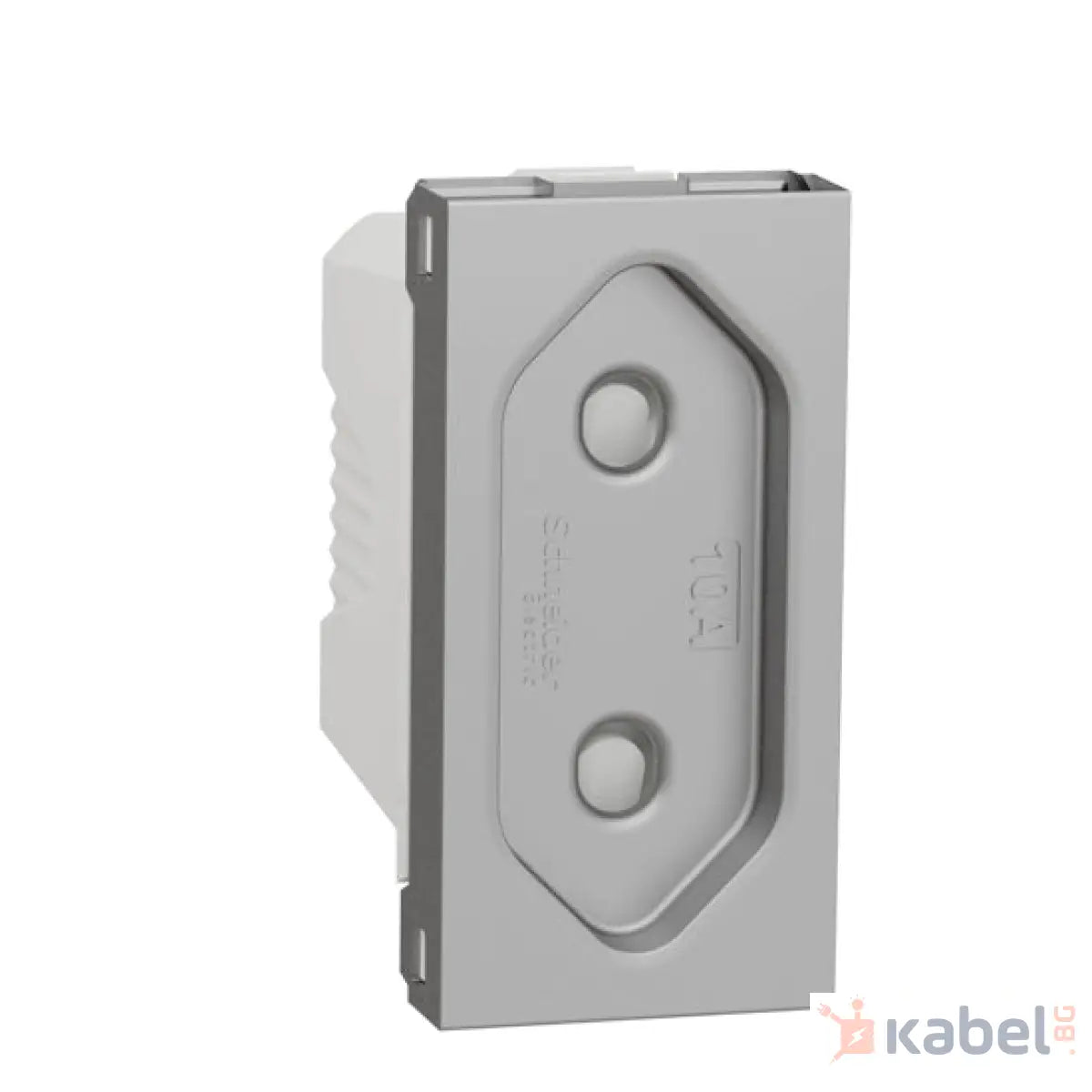 Механизъм на единичен контакт Нова Уникa Шнайдер Сив алуминий Сив 10А с капак Скрит - вграден монтаж IP3x New Unica със защита за деца NU303130