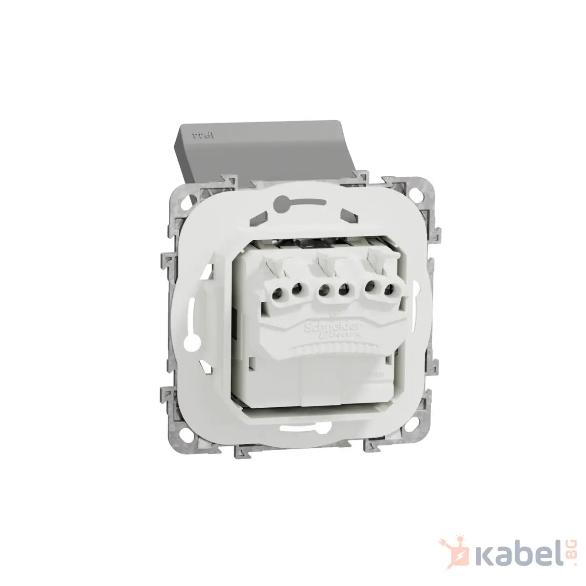 Механизъм на единичен контакт  Нова Уникa Шнайдер Сив алуминий Сив 16A Шуко с капак Скрит - вграден монтаж IP44 New Unica влагозащитен NU508230