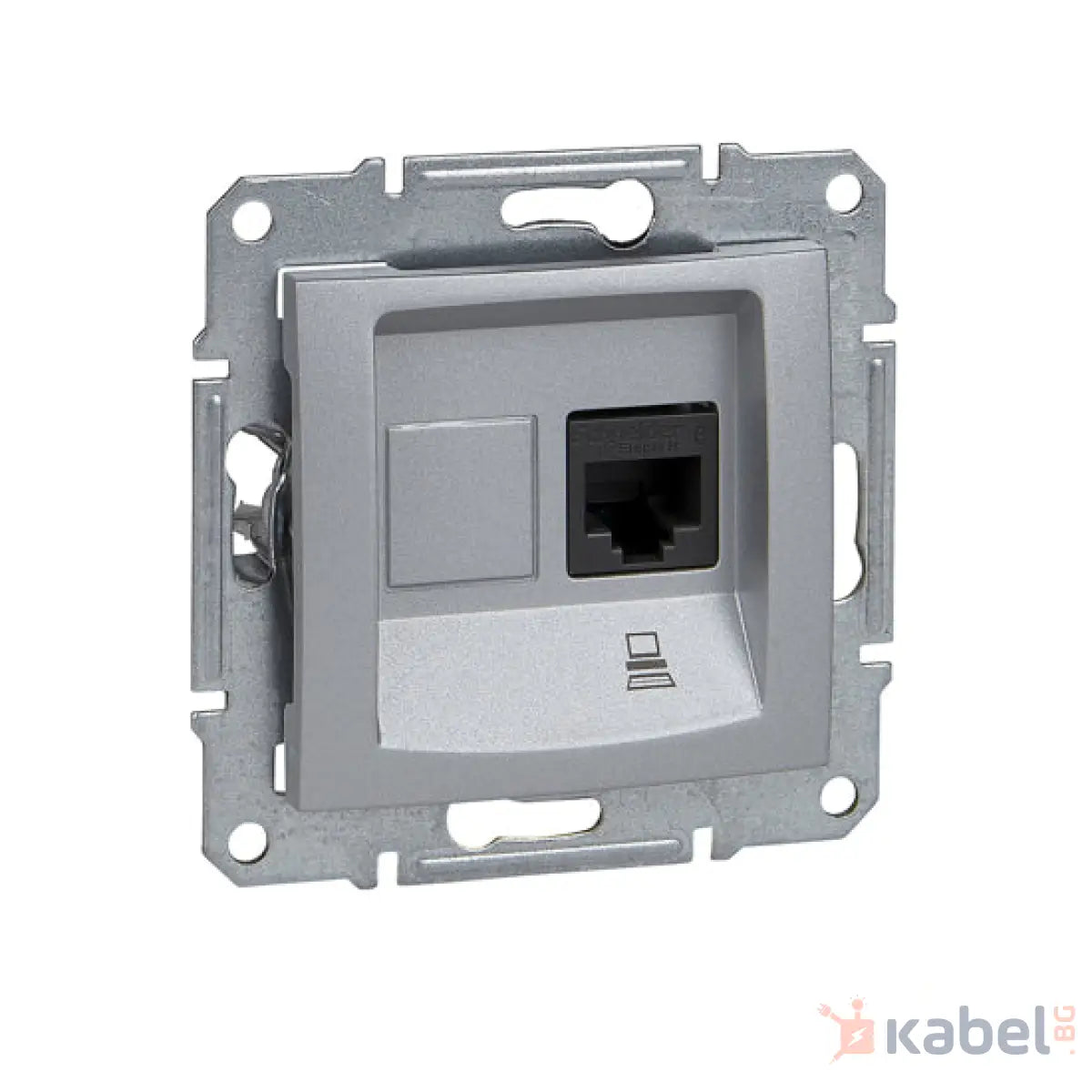 Розетка за интернет RJ45 Седнa Шнайдер Сив алуминий Сив IP20 Sedna lan кабел SDN4300160