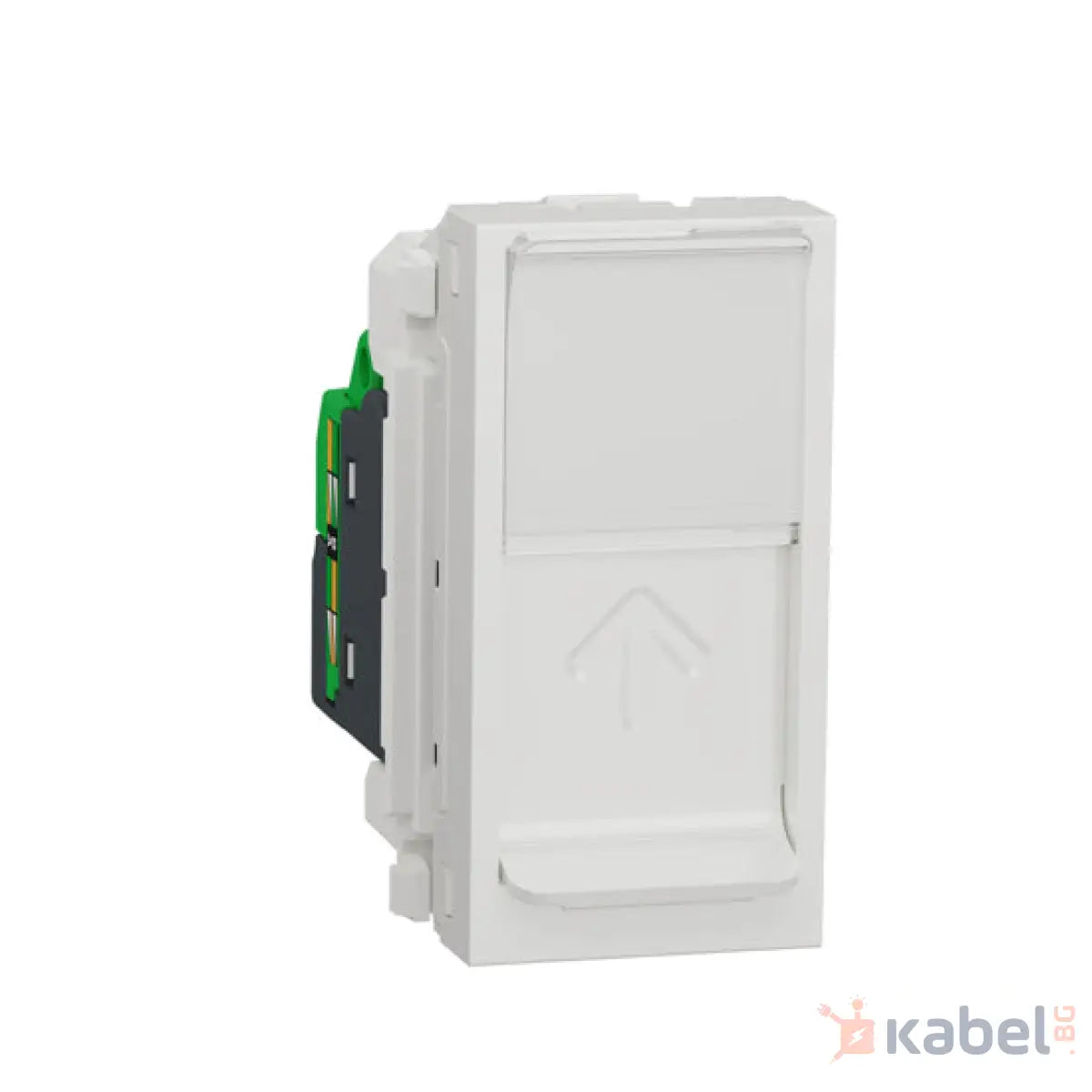 Розетка за интернет RJ45 Нова Уникa Шнайдер Бял Скрит - вграден монтаж IP20 New Unica lan кабел NU341018