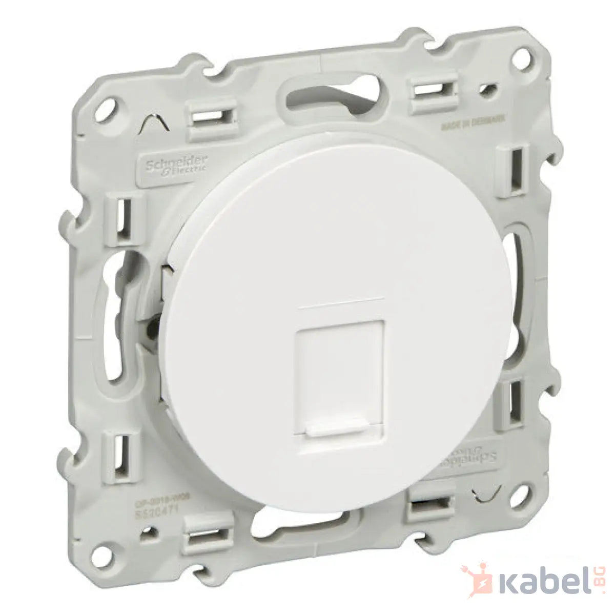Розетка за интернет RJ45 Одaче Шнайдер Бял Скрит - вграден монтаж IP20 Odace lan кабел S520471