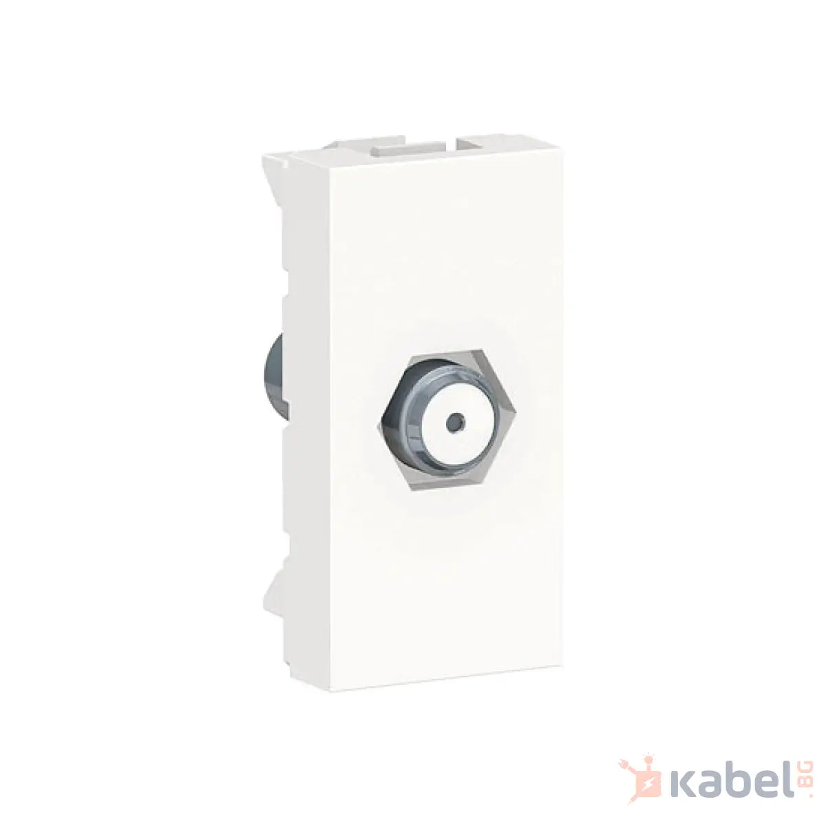 Розетка за интернет кабели RJ45 Нова Уникa Шнайдер Бял с капак С щипки IP20 New Unica тв и интернет RJ45 NU346818