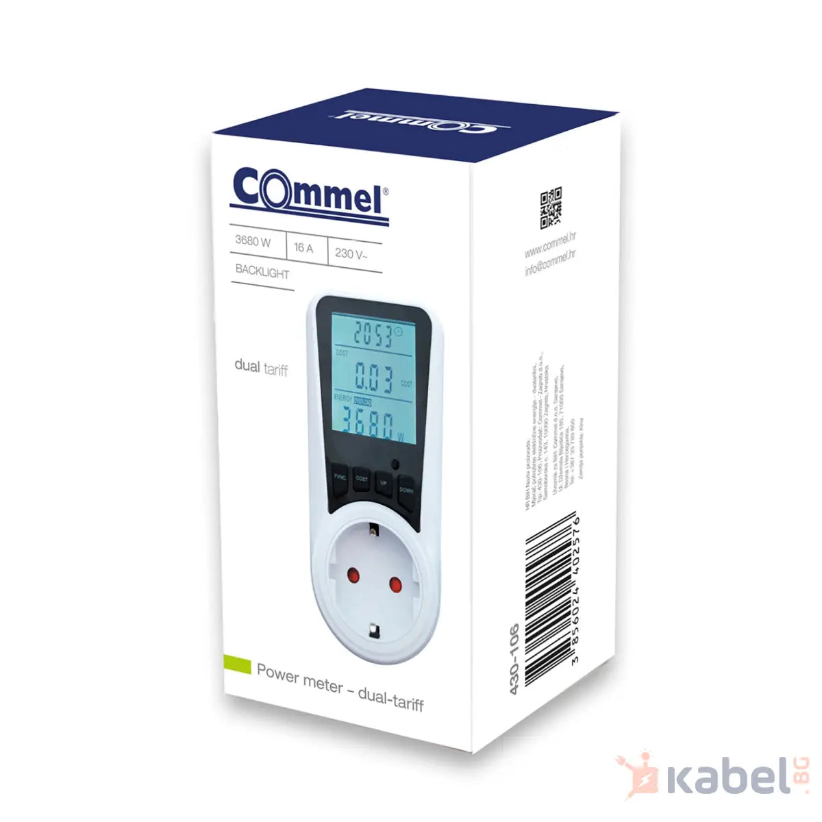 МЕРИТЕЛ НА ЕНЕРГИЯ 230V,16A,430-106,COMMEL